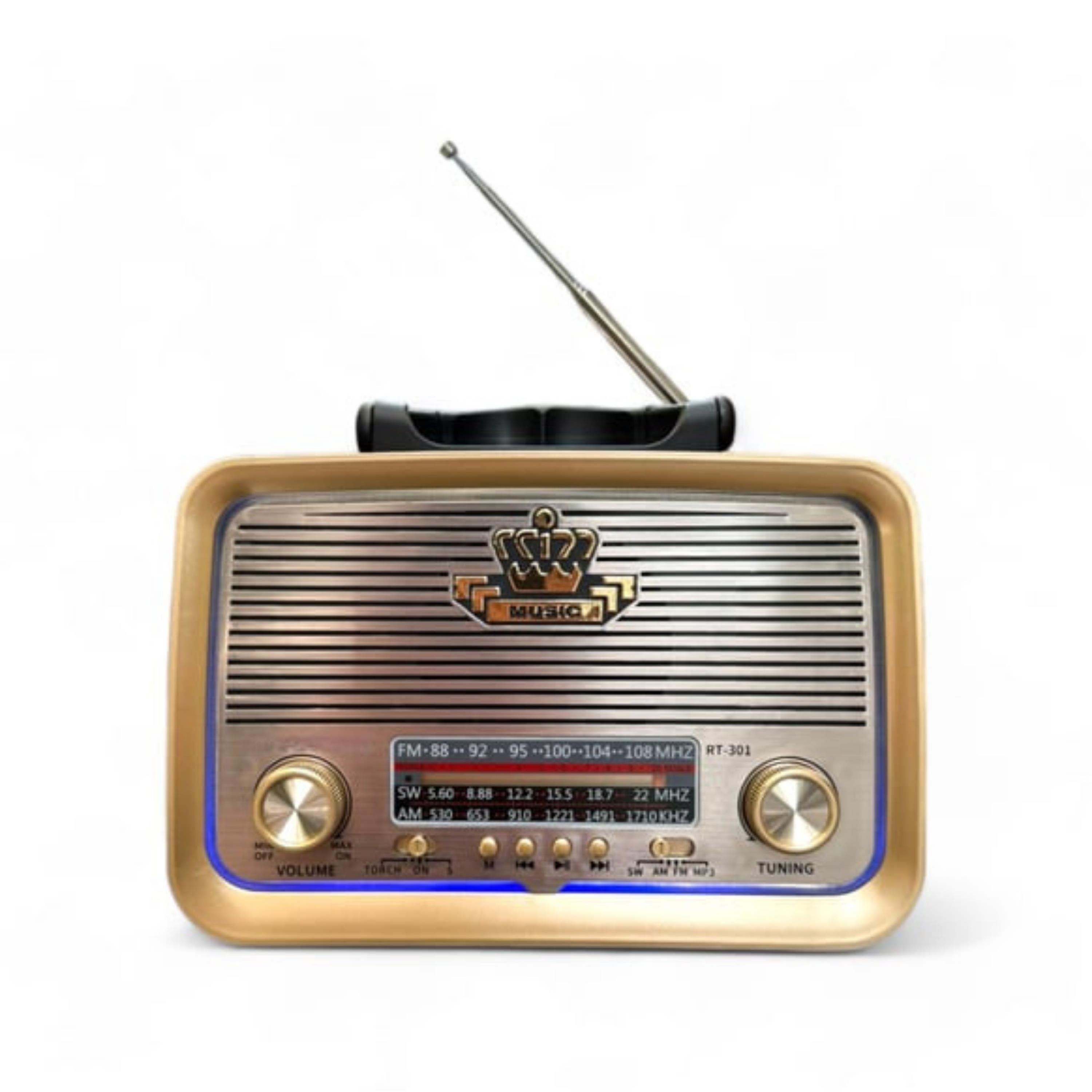 Everton RT-301 Taşınabilir Nostaljik Radyo Bluetoothlu Fenerli Hoparlör