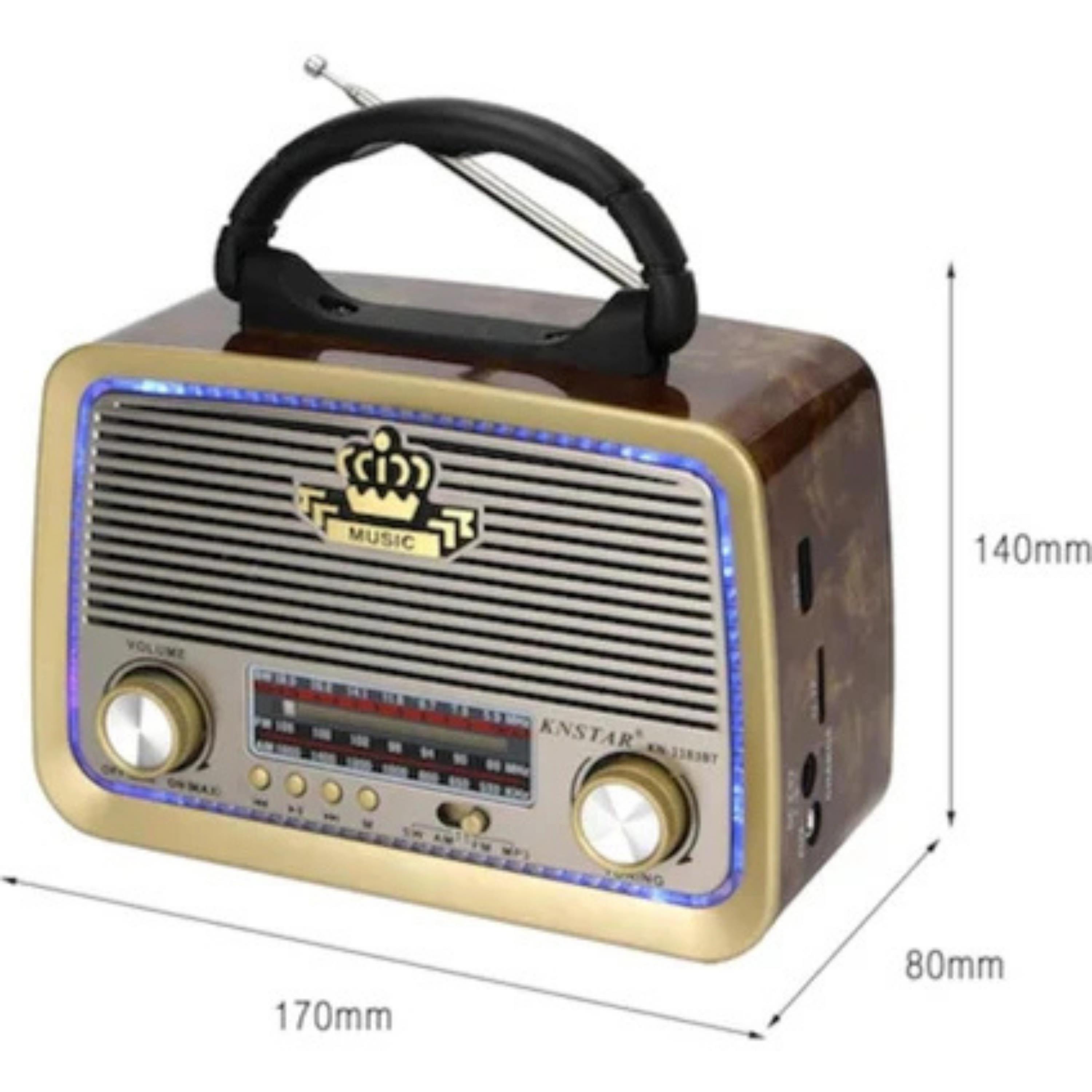 Everton RT-301 Taşınabilir Nostaljik Radyo Bluetoothlu Fenerli Hoparlör