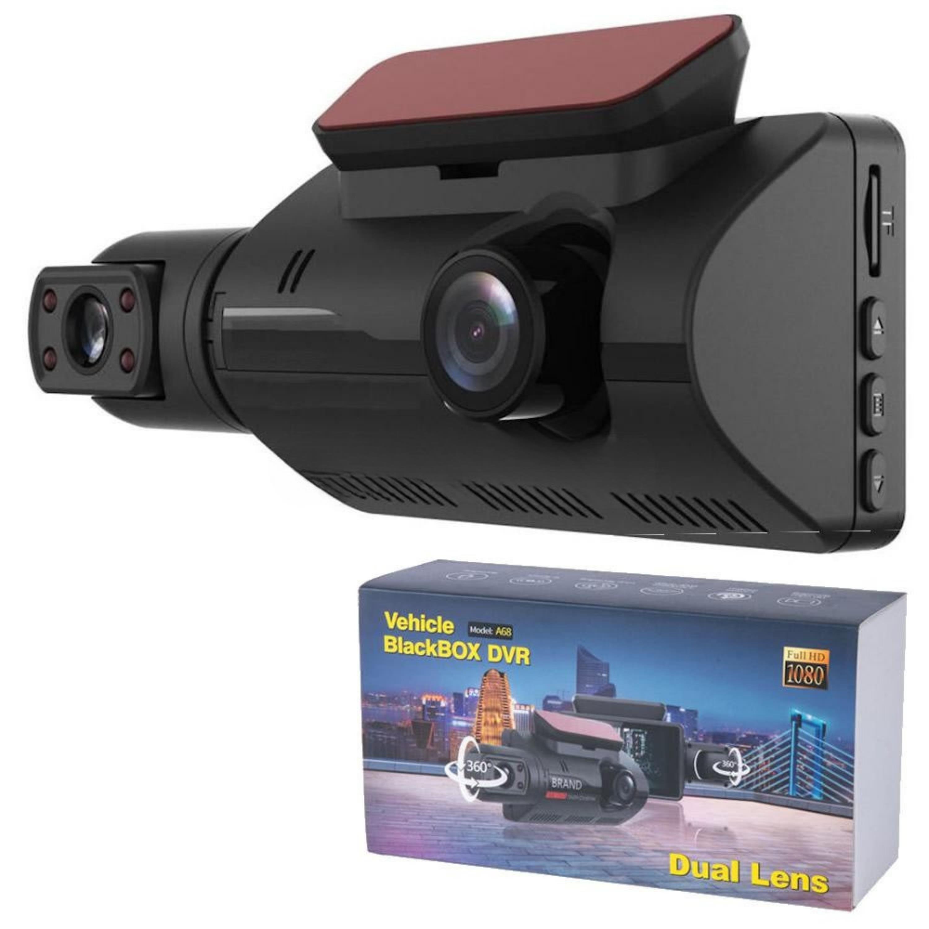 Gece Görüşlü 1080P Çift Lens Araç İçi Kamera