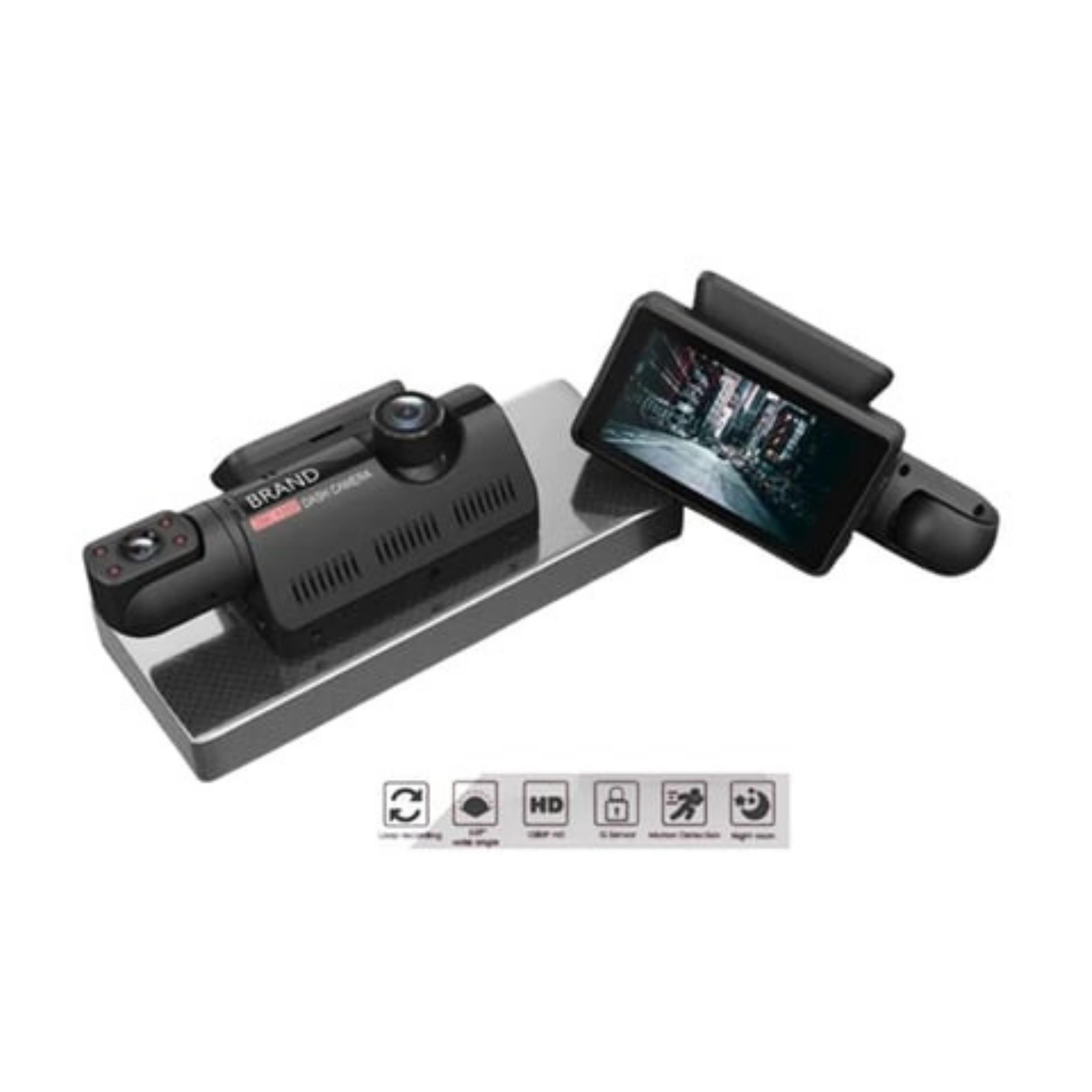Gece Görüşlü 1080P Çift Lens Araç İçi Kamera