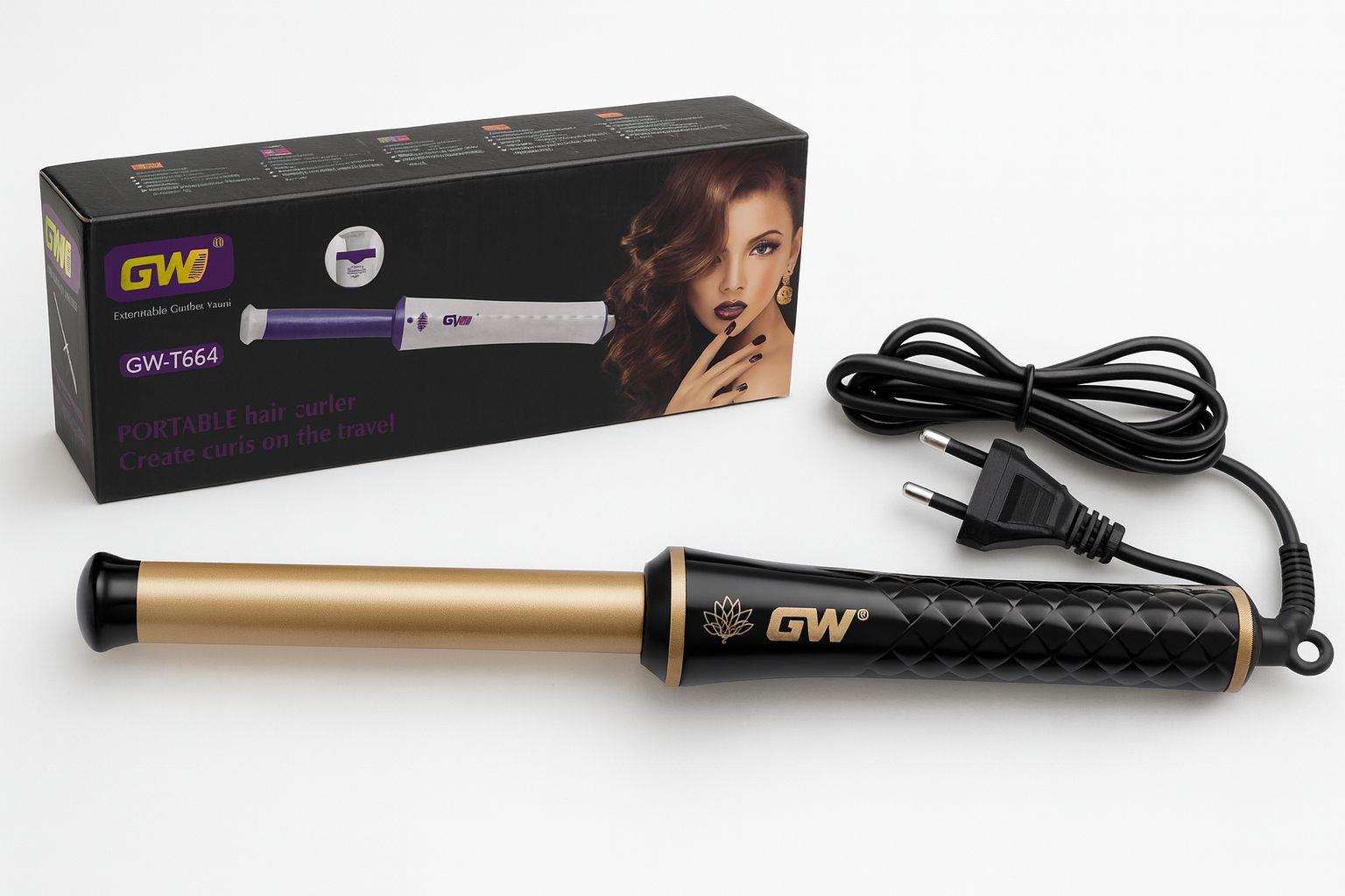 Gold Taşınabilir Profesyonel Saç Kıvırma Makinesi 32 mm Bukle Maşası