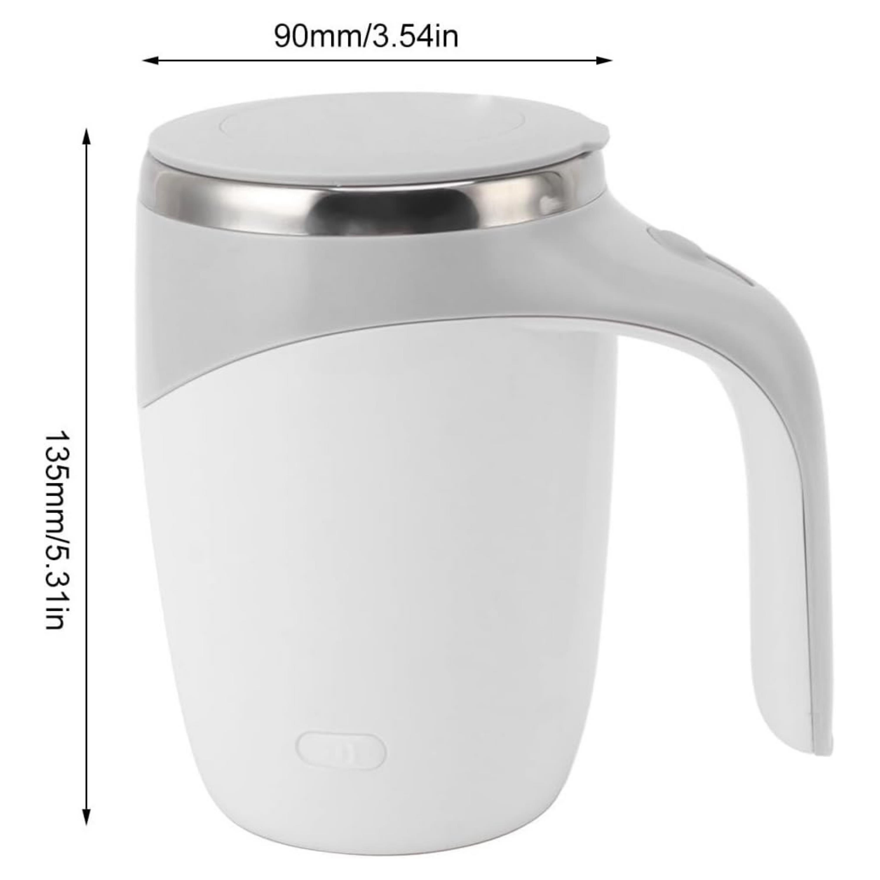 Gri Otomatik Karıştırmalı Kupa Usb Şarjlı Manyetik Karıştırmalı Kahve Bardağı Paslanmaz Çelik Taşınabilir