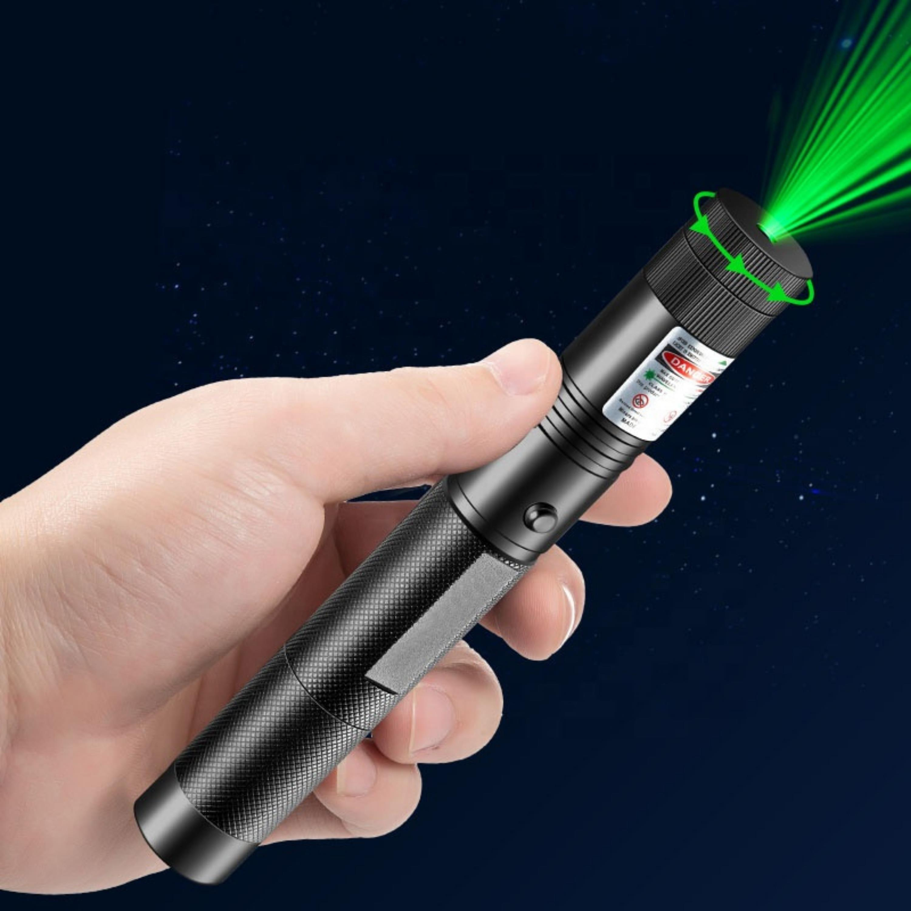 Güçlü Yeşil Lazer Işığı Uzun Menzilli Astronomi Kamp Eğitim Amaçlı Metal Gövdeli Çok Modlu Yeşil Lazer Işık Şarj Edilebilir Pilli Aç Kapa Anahtarlı