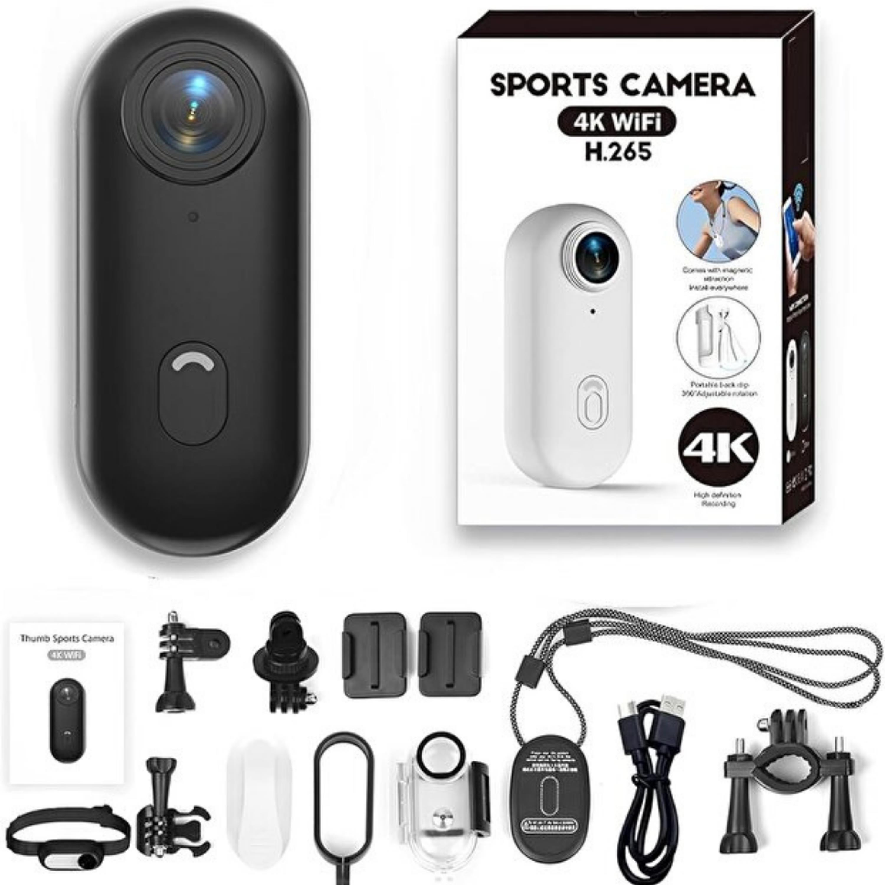 H.264 Geniş Açı Lensli Wifi Spor ve Vlog Kamerası 1080P