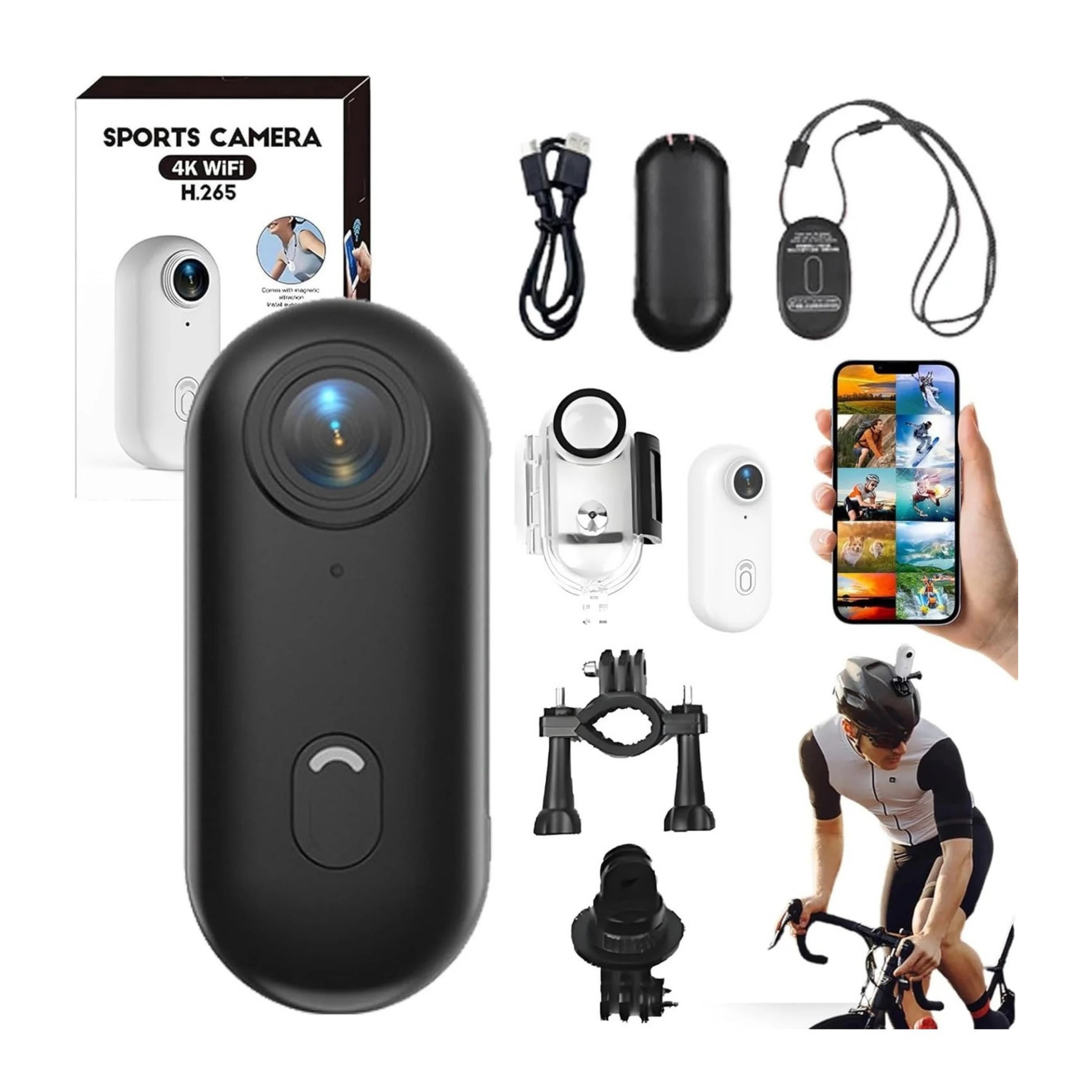 H.264 Geniş Açı Lensli Wifi Spor ve Vlog Kamerası 1080P