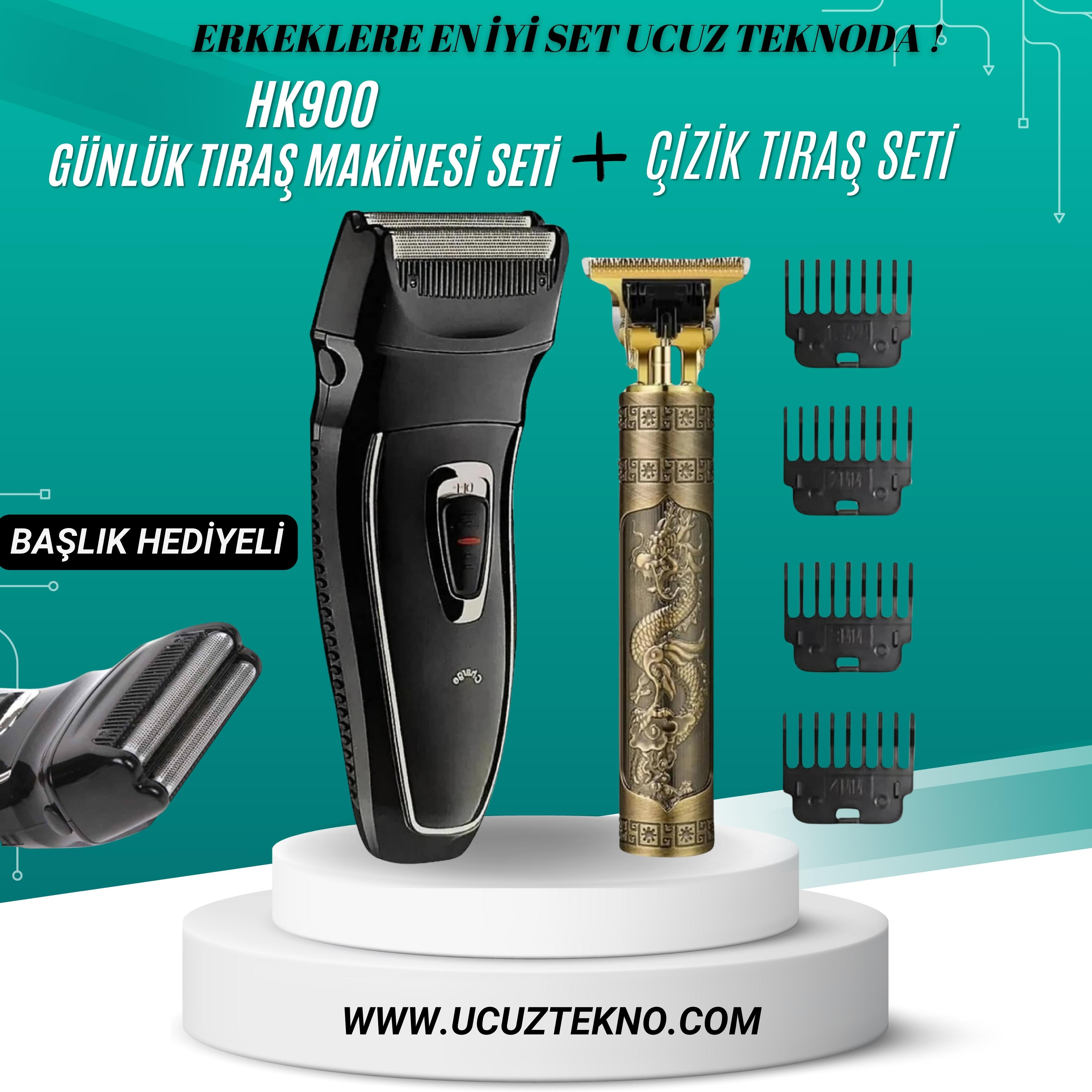 HK 900 Günlük Tıraş Makinesi Seti & Çizik Tıraş Makinesi Seti