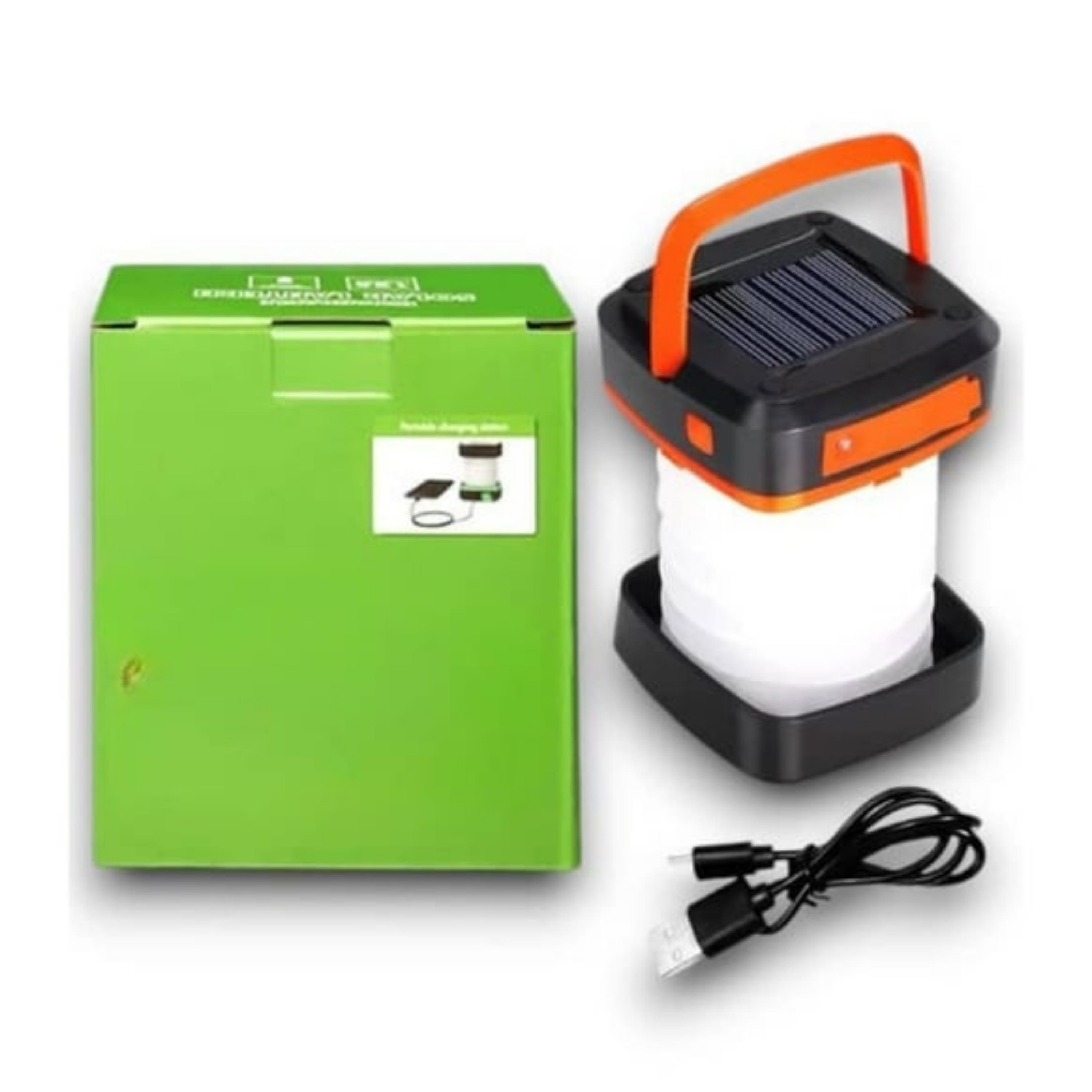 HS-71 Katlanabilir Kamp Lambası USB Şarj Edilebilir Led Işıklı Fener Turuncu