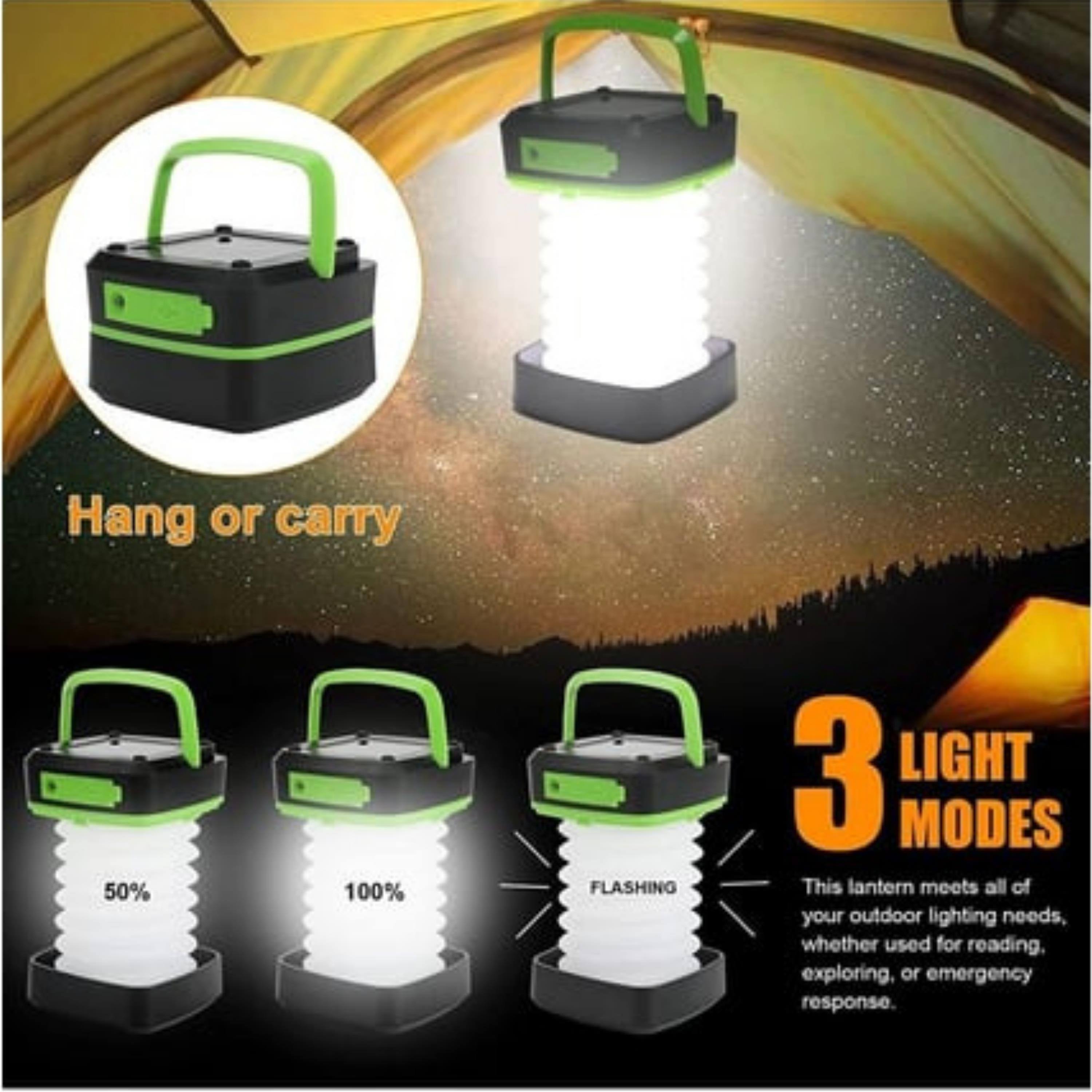 HS-71 Katlanabilir Kamp Lambası USB Şarj Edilebilir Led Işıklı Fener