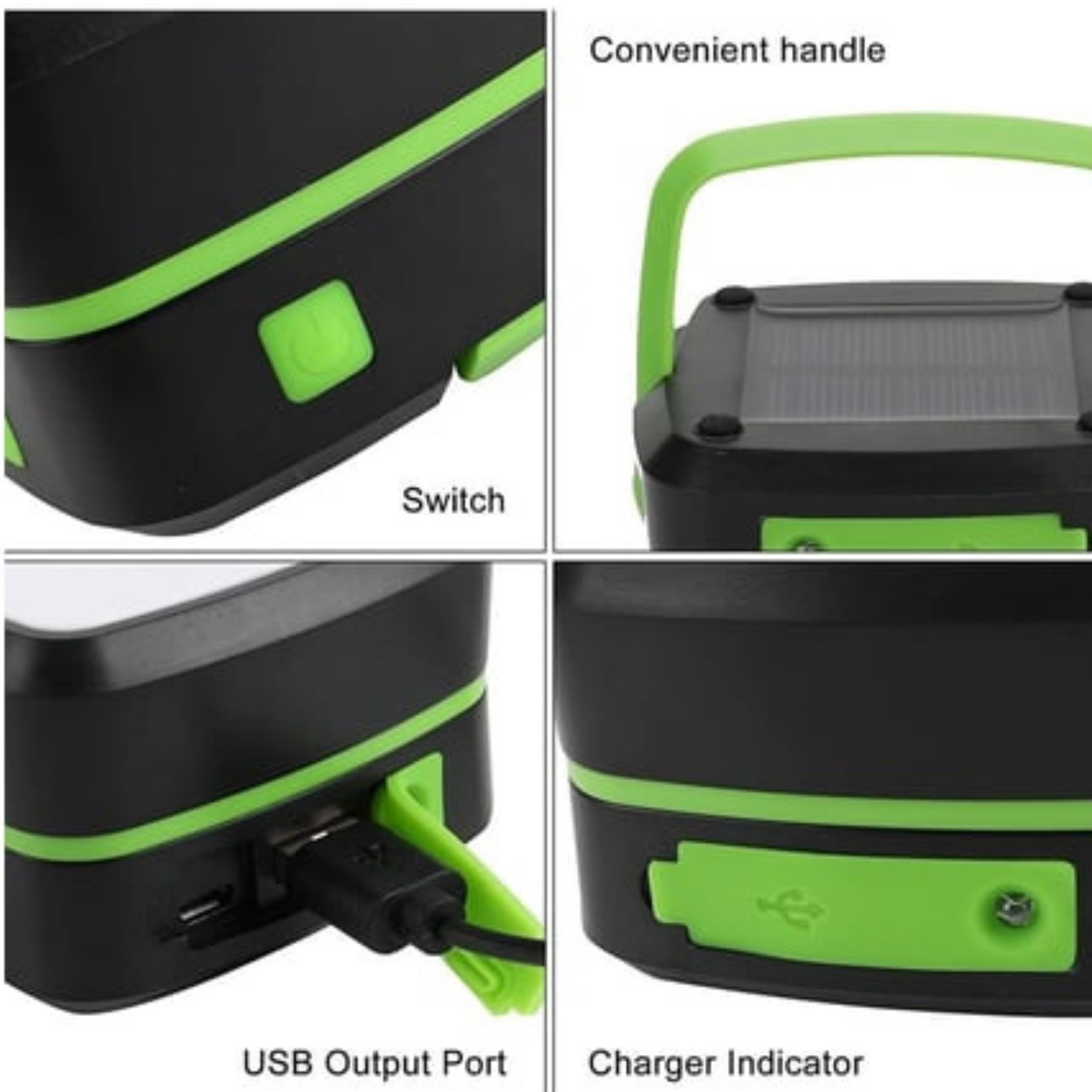 HS-71 Katlanabilir Kamp Lambası USB Şarj Edilebilir Led Işıklı Fener Turuncu