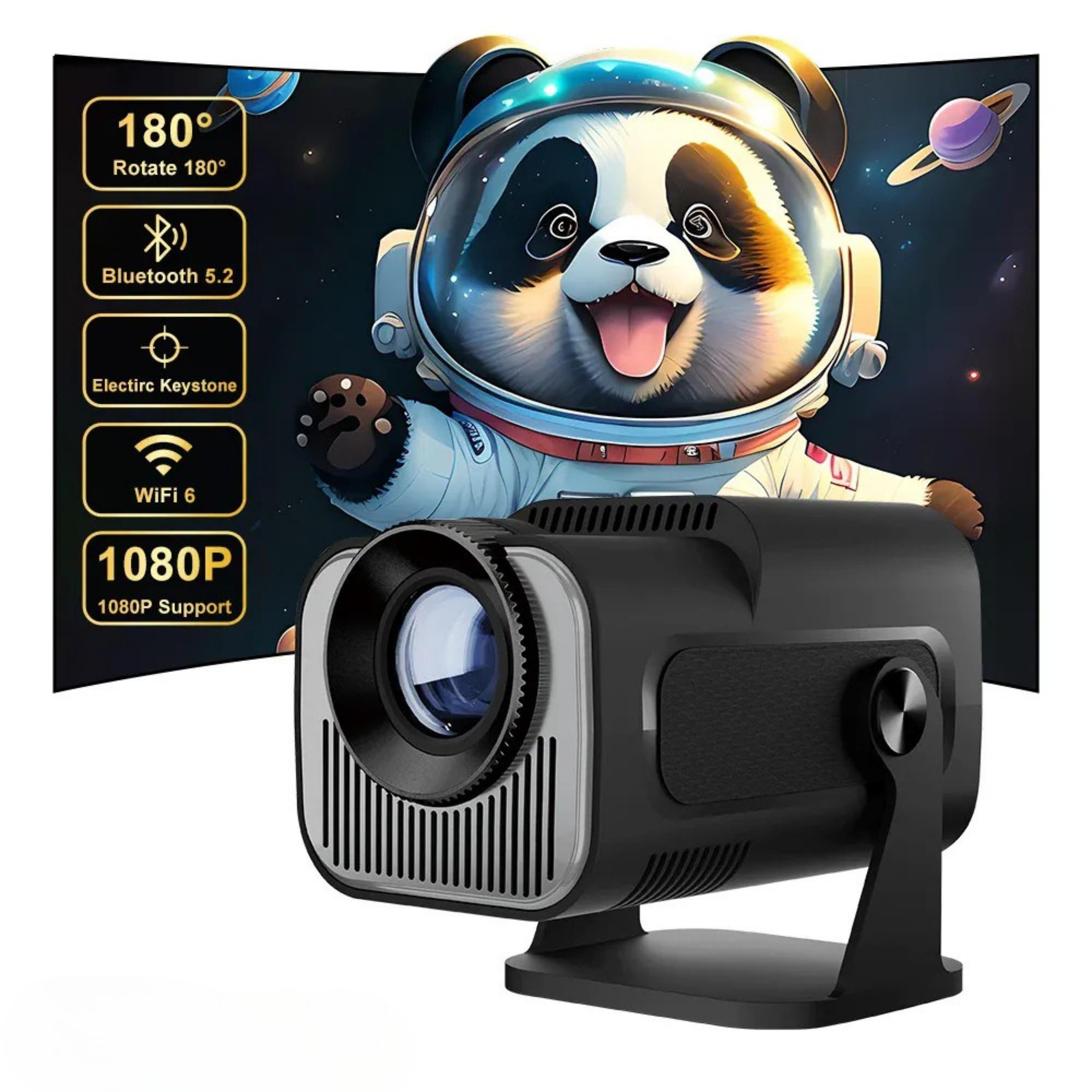 HY320 Mini SiyahTaşınabilir Ayaklı Kare Projeksiyon Cihazı