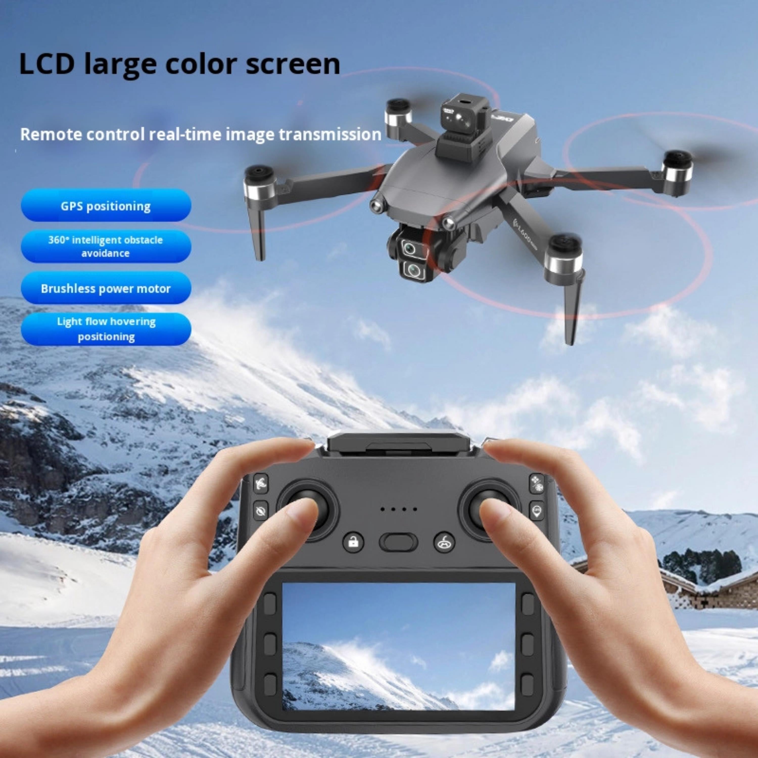 K19 Max HS322 GPS Geri Dönüşlü Çift Kameralı Engel Algılamalı Katlanabilir Hd Kameralı Drone Ekran Kumandalı