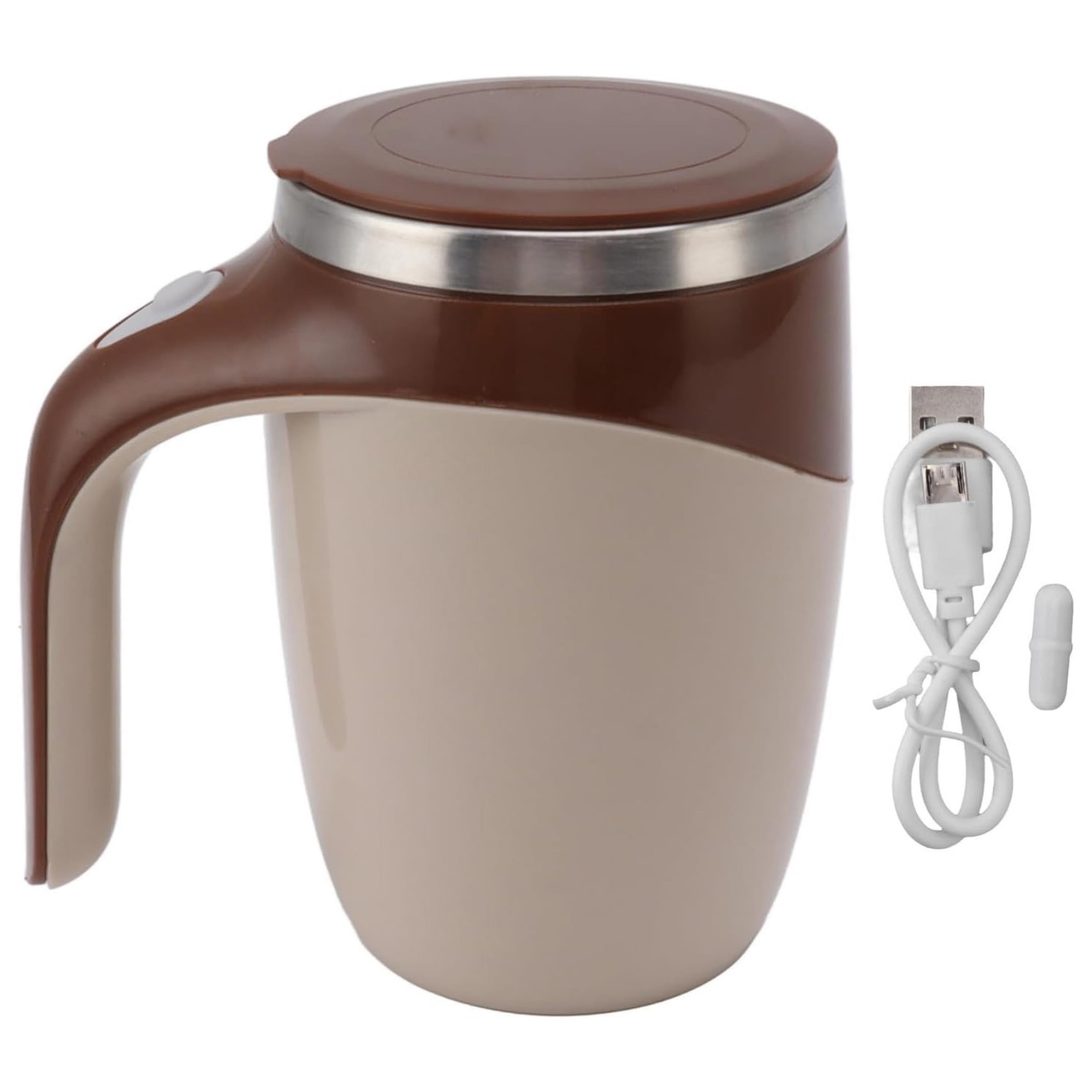 Kahverengi Otomatik Karıştırmalı Kupa Usb Şarjlı Manyetik Karıştırmalı Kahve Bardağı Paslanmaz Çelik Taşınabilir