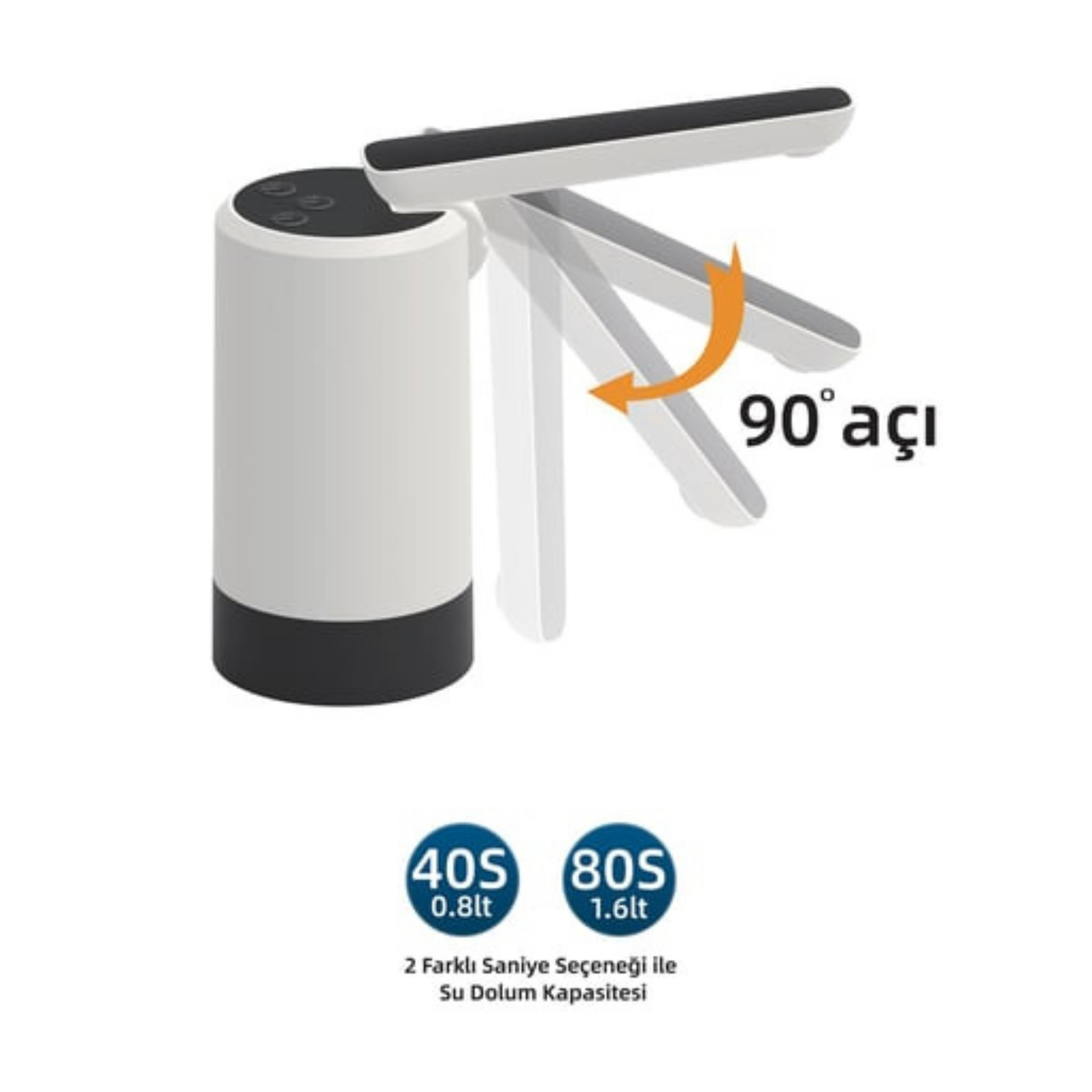 Katlanabilir Otomatik Şarjlı Su Damacana Pompası 