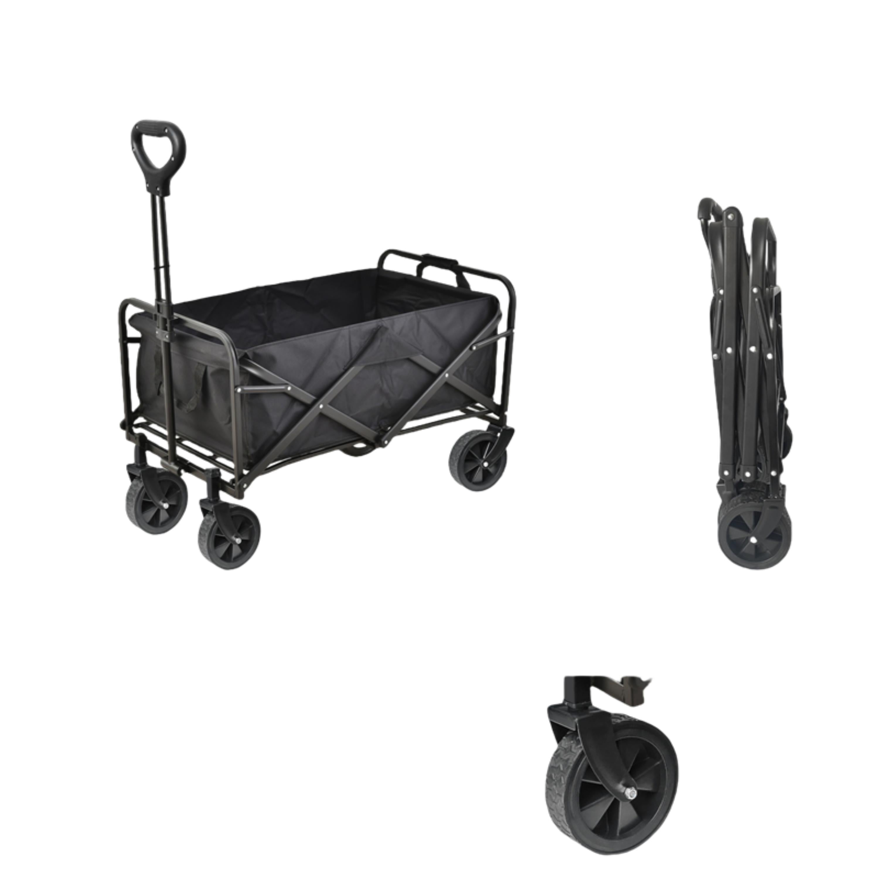 Katlanabilir Tekerlekli Taşıma Arabası Çok Amaçlı Katlanır El Arabası Dayanıklı Foldable Cart Ev Ofis Depo Bahçe Alışveriş İçin Pratik Yük Taşıma Arabası