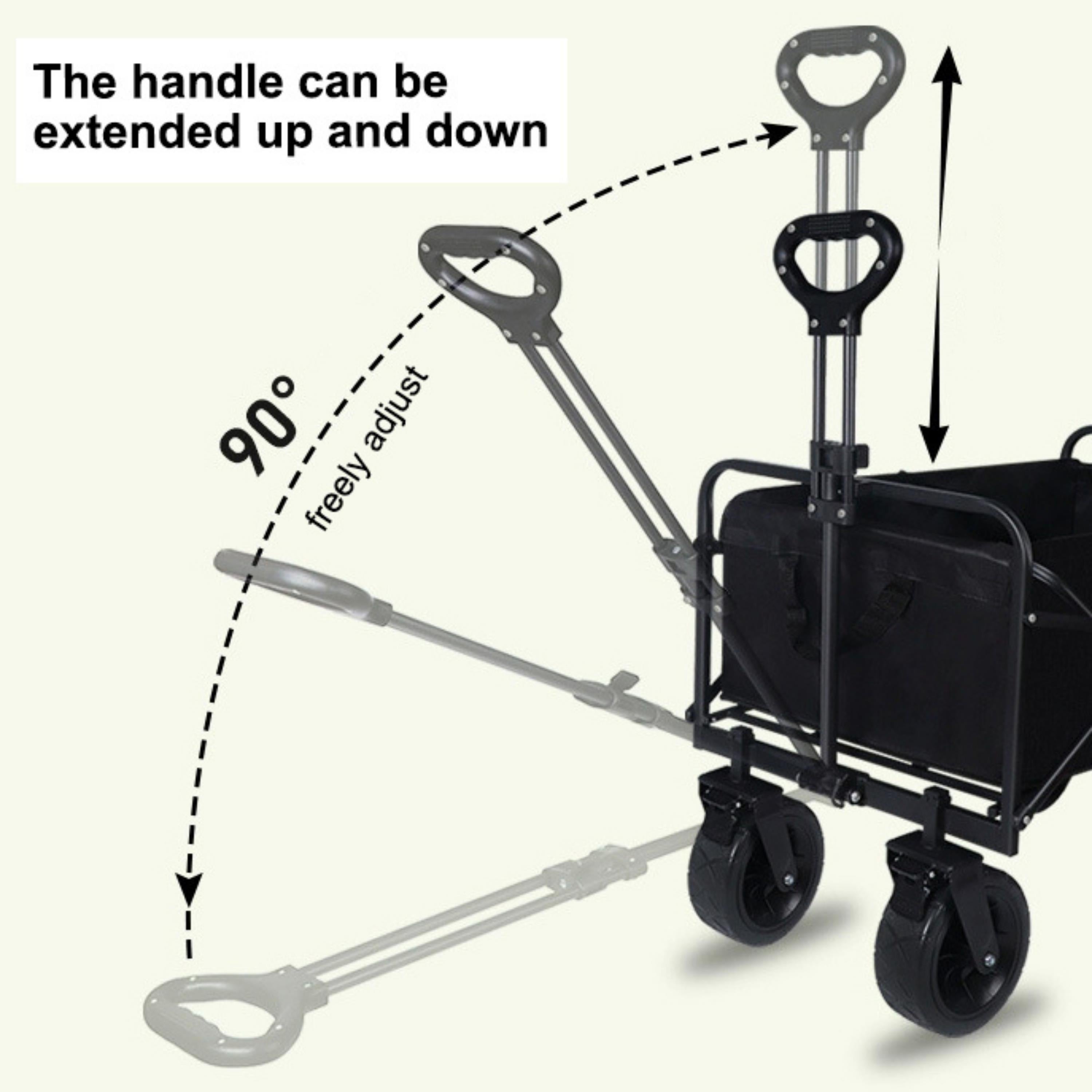 Katlanabilir Tekerlekli Taşıma Arabası Çok Amaçlı Katlanır El Arabası Dayanıklı Foldable Cart Ev Ofis Depo Bahçe Alışveriş İçin Pratik Yük Taşıma Arabası