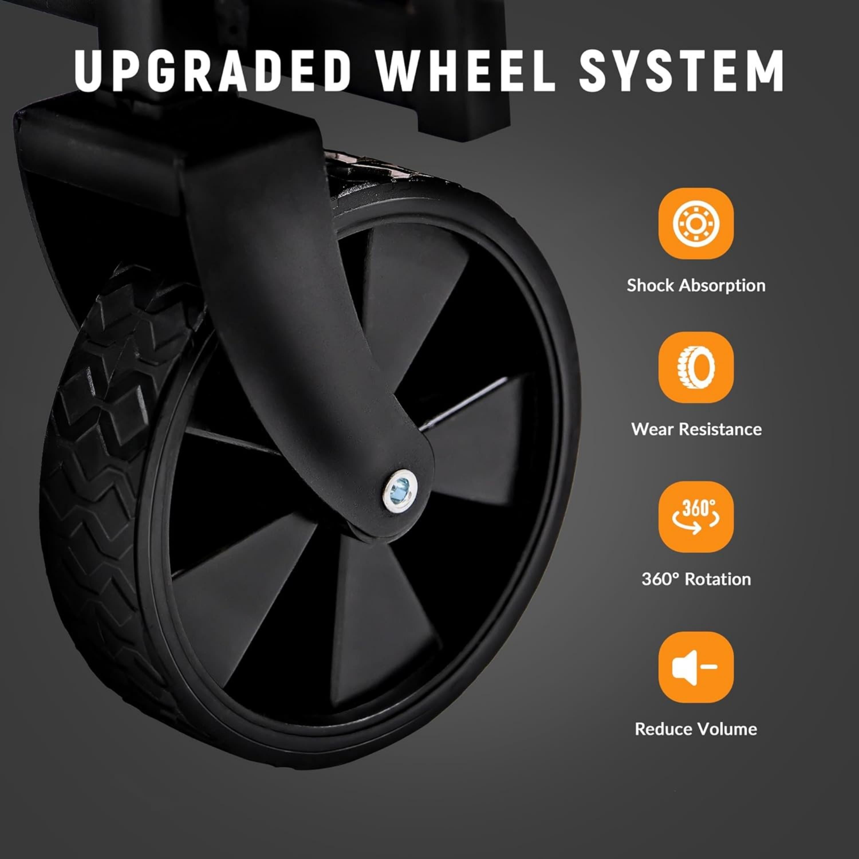 Katlanabilir Tekerlekli Taşıma Arabası Çok Amaçlı Katlanır El Arabası Dayanıklı Foldable Cart Ev Ofis Depo Bahçe Alışveriş İçin Pratik Yük Taşıma Arabası