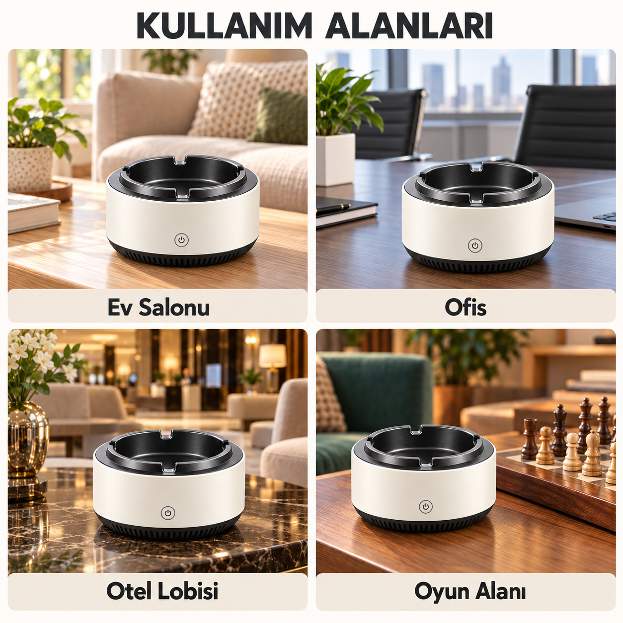 Koku Önleyici Duman Çeken Hava Temizleyici Elektronik Küllük