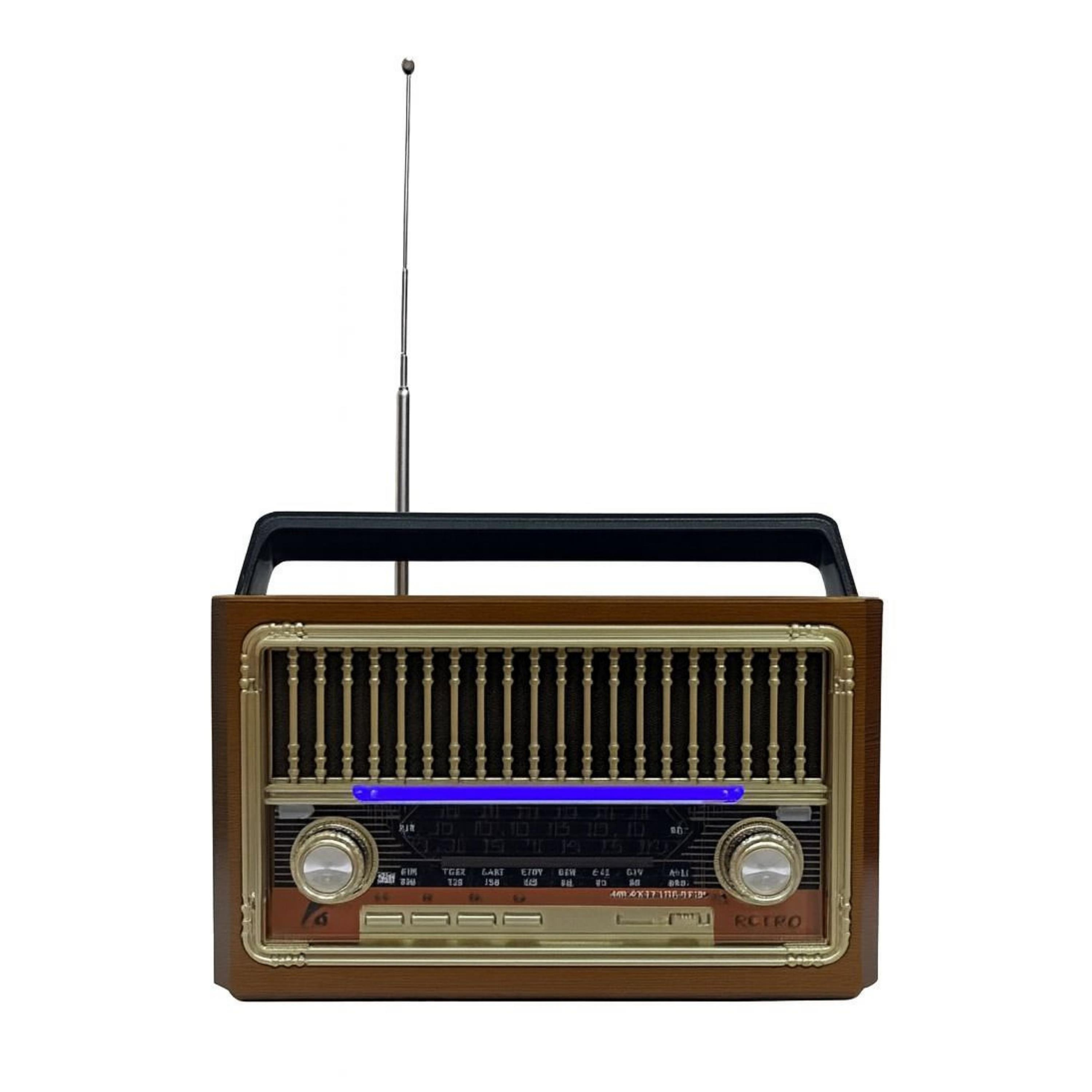 KTF-1655 Taşınabilir Fenerli Nostaljik Radyo Bluetooth Hoparlör