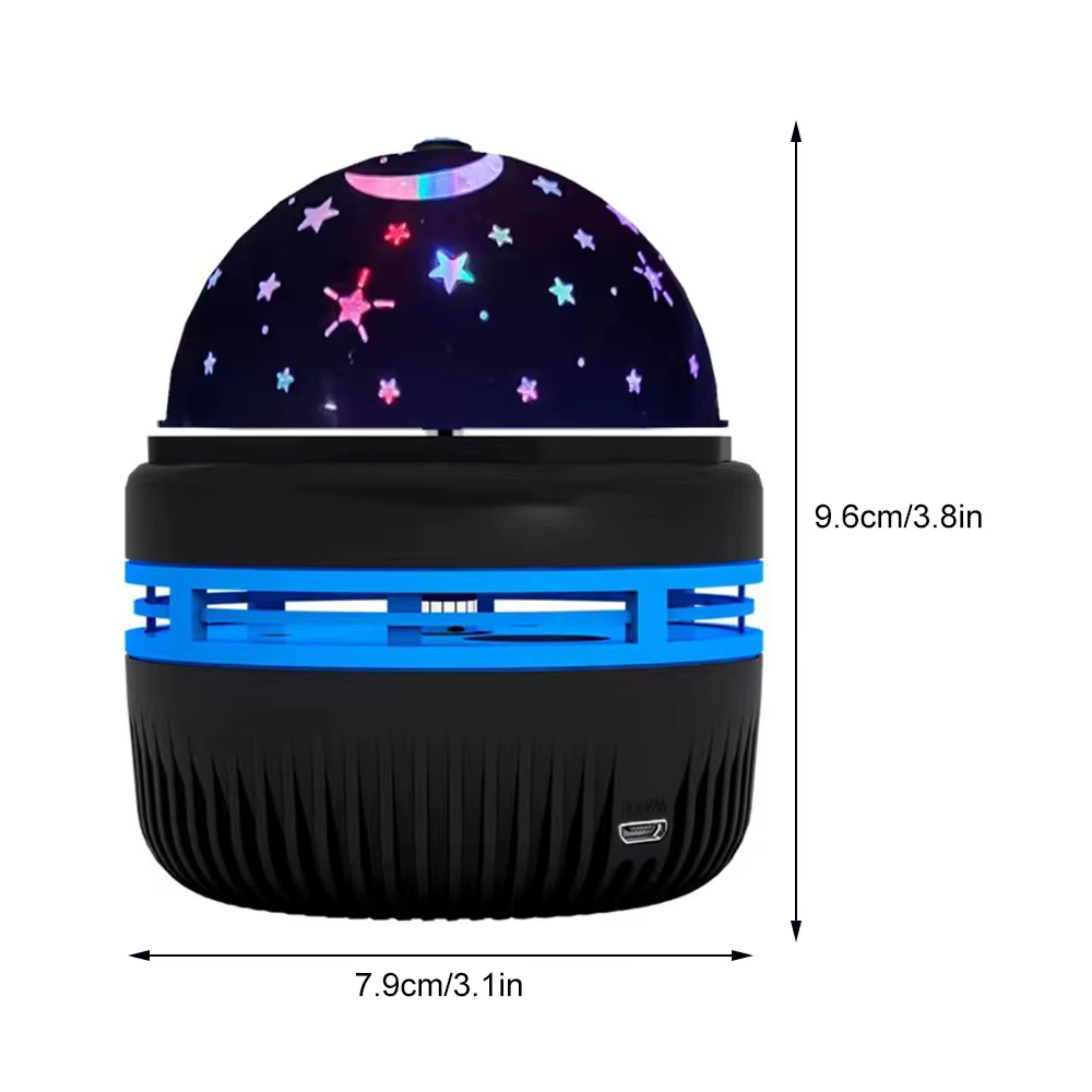 Led Mini Star Light Dönen Yıldız Ay Gece Lambası Sihirli Top Işık