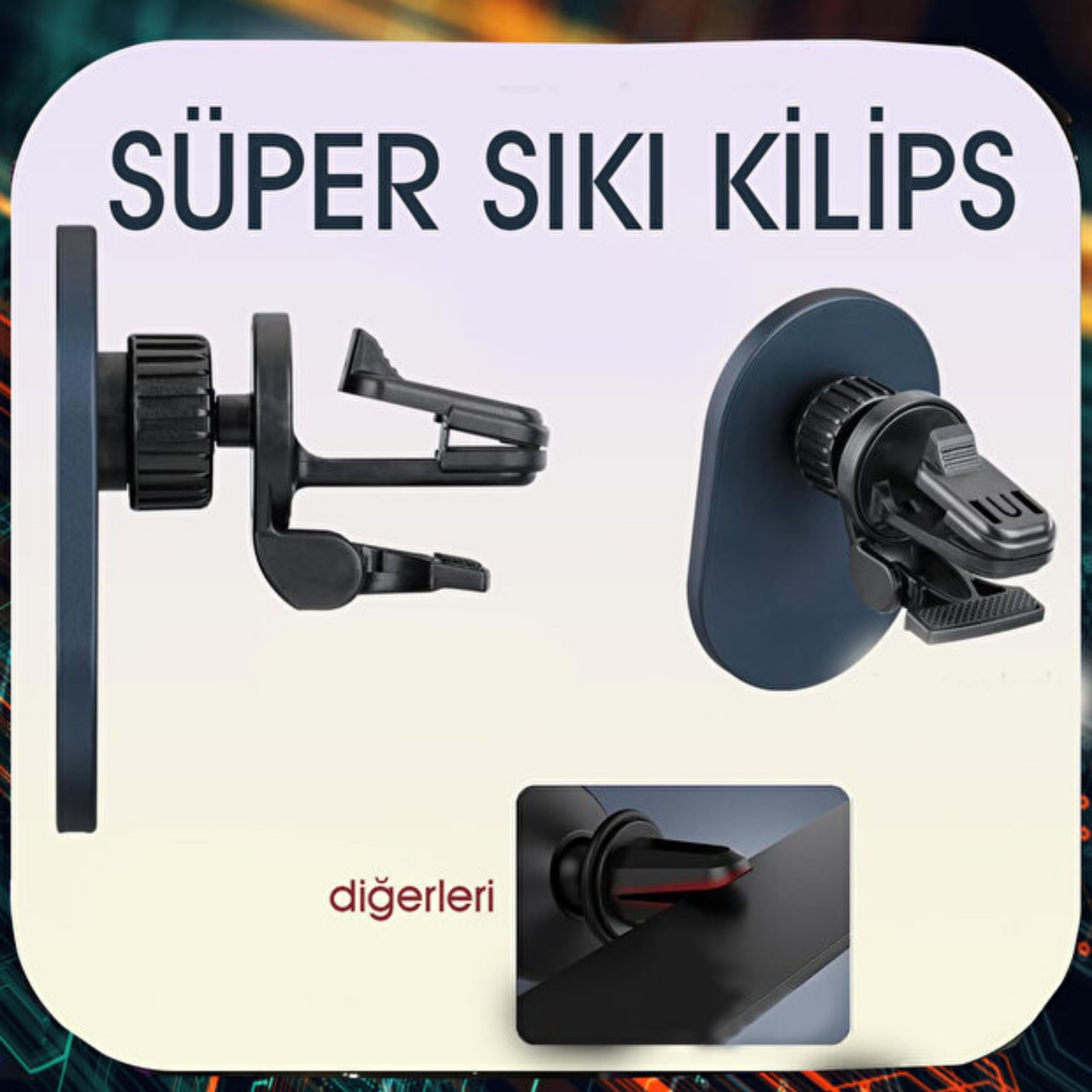 Magnetik Araç İçi Hızlı Şarj 15W Telefon Tutucu Standı Magsafe Özellikli