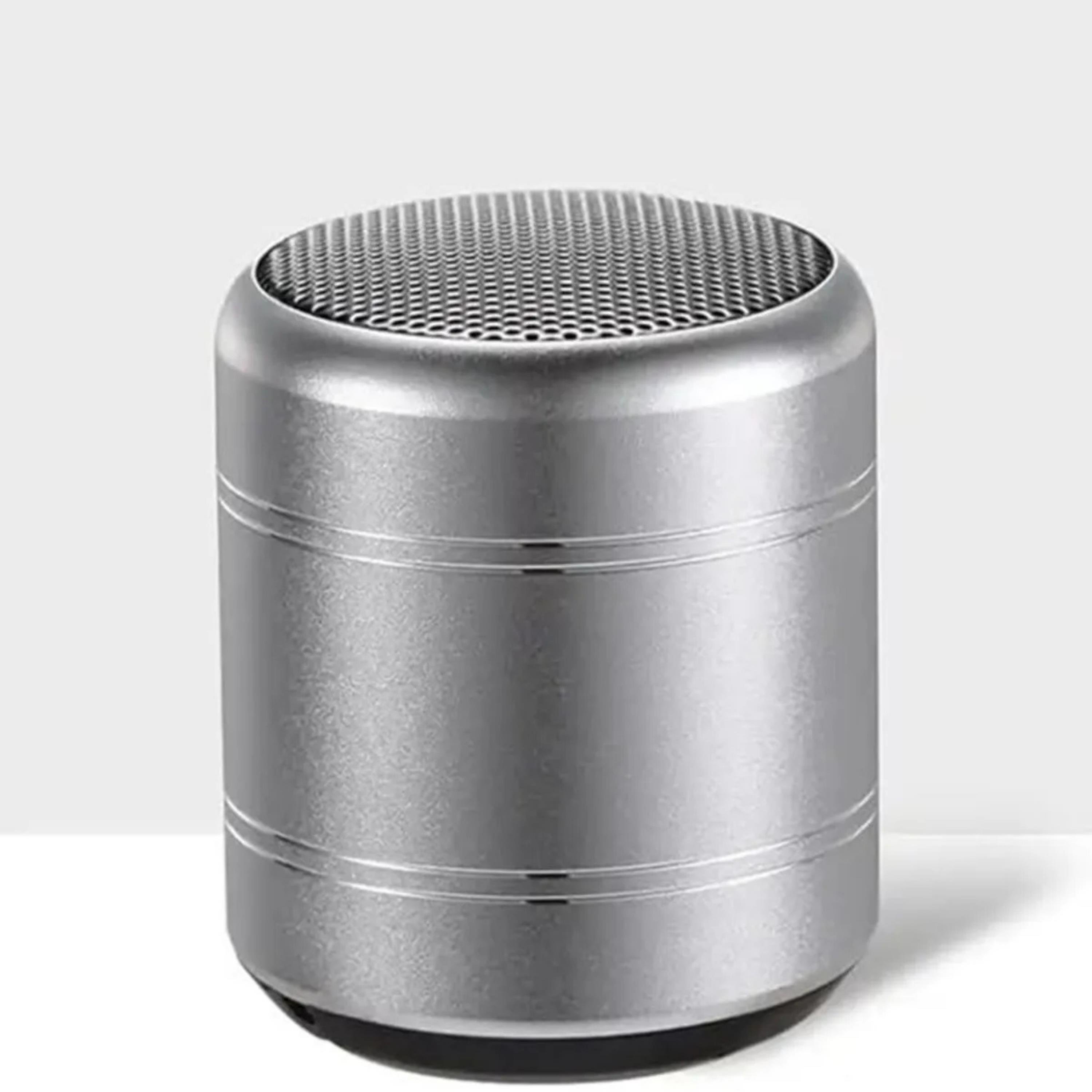 Mini Alüminyum Yüksek Bass Küçük Speaker TWS Yuvarlak Kablosuz Bluetooth Hoparlör Mavi