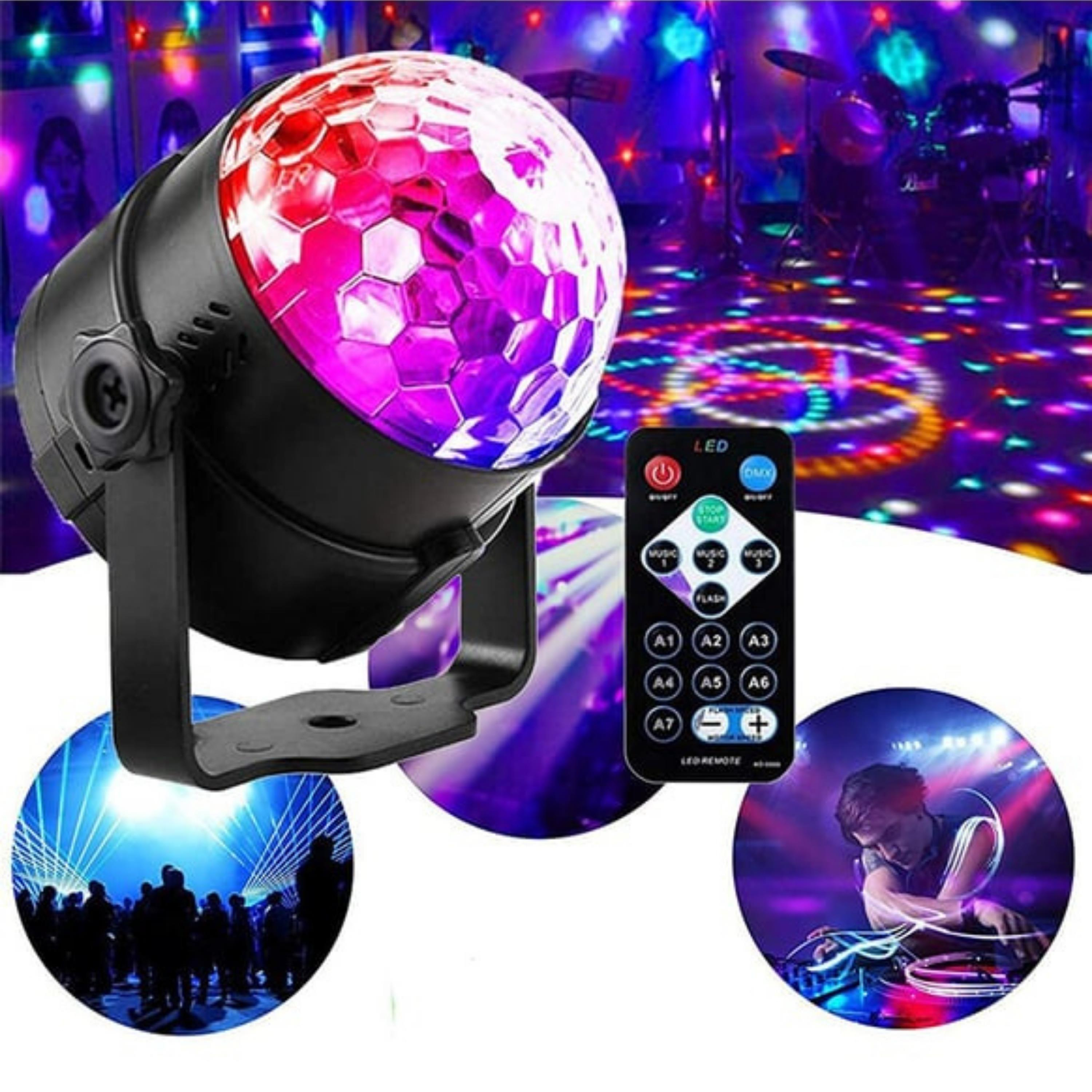 Mini Disko Topu Kumandalı Sese Duyarlı Led Parti Işığı 