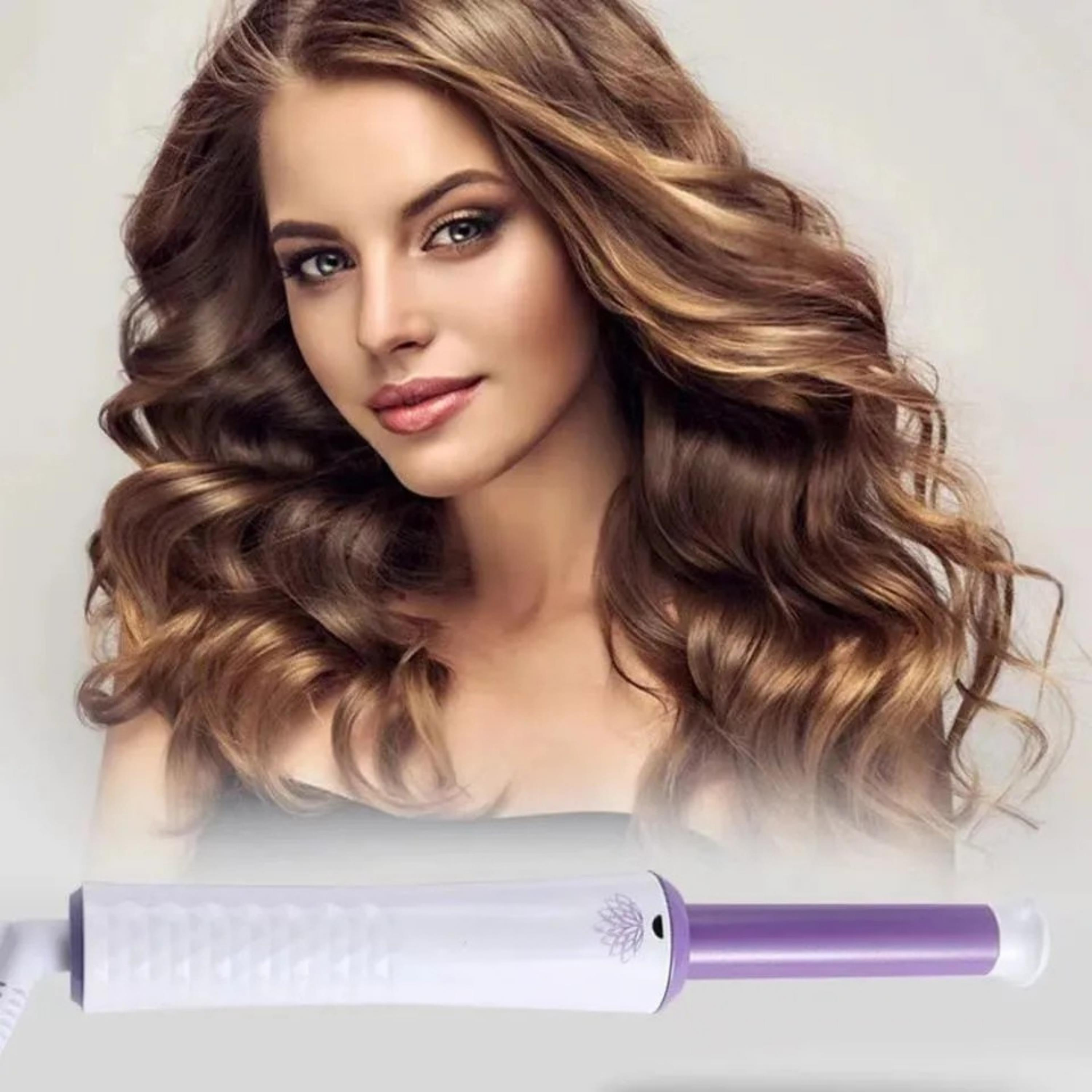 Mor Taşınabilir Profesyonel Saç Kıvırma Makinesi 32 mm Bukle Maşası