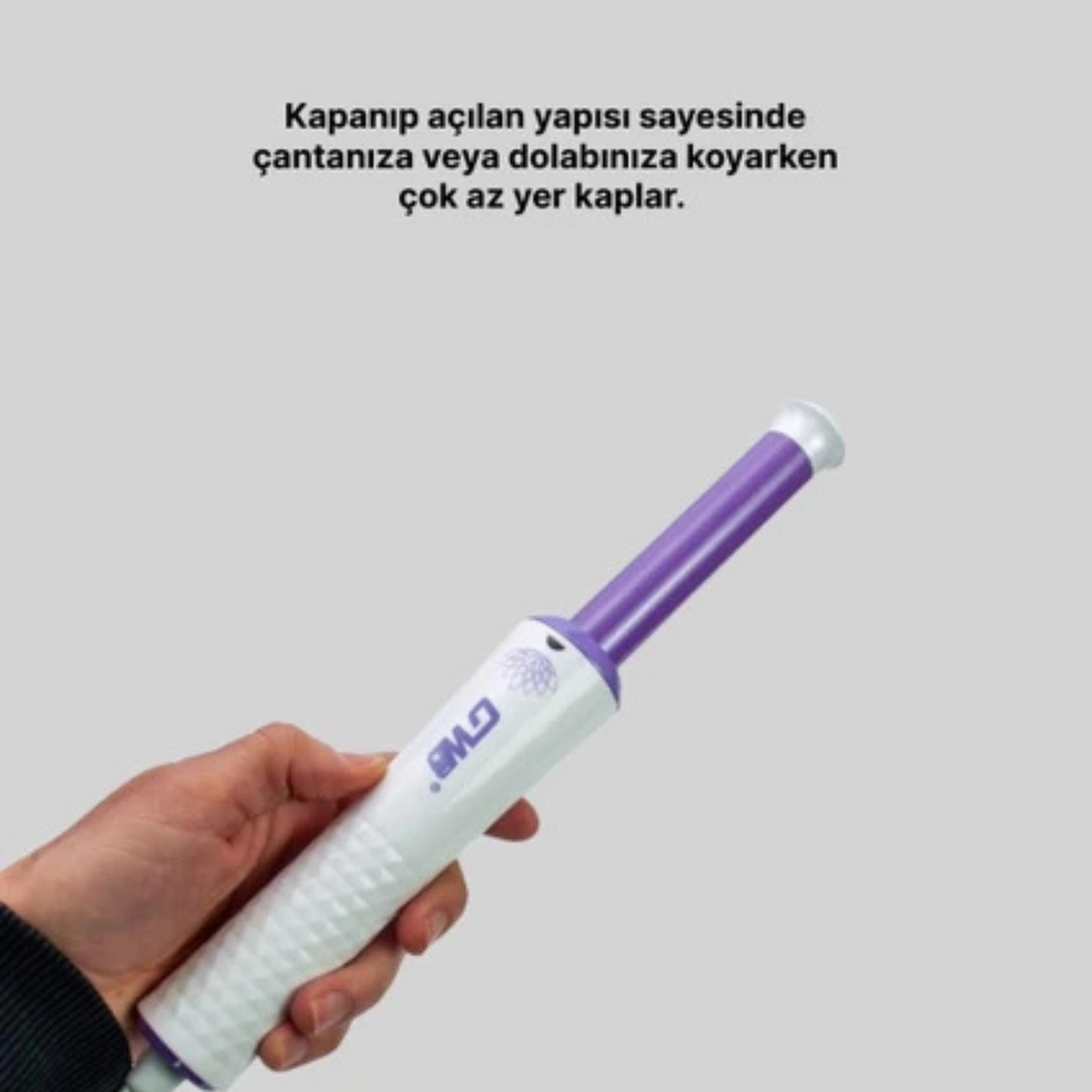 Mor Taşınabilir Profesyonel Saç Kıvırma Makinesi 32 mm Bukle Maşası