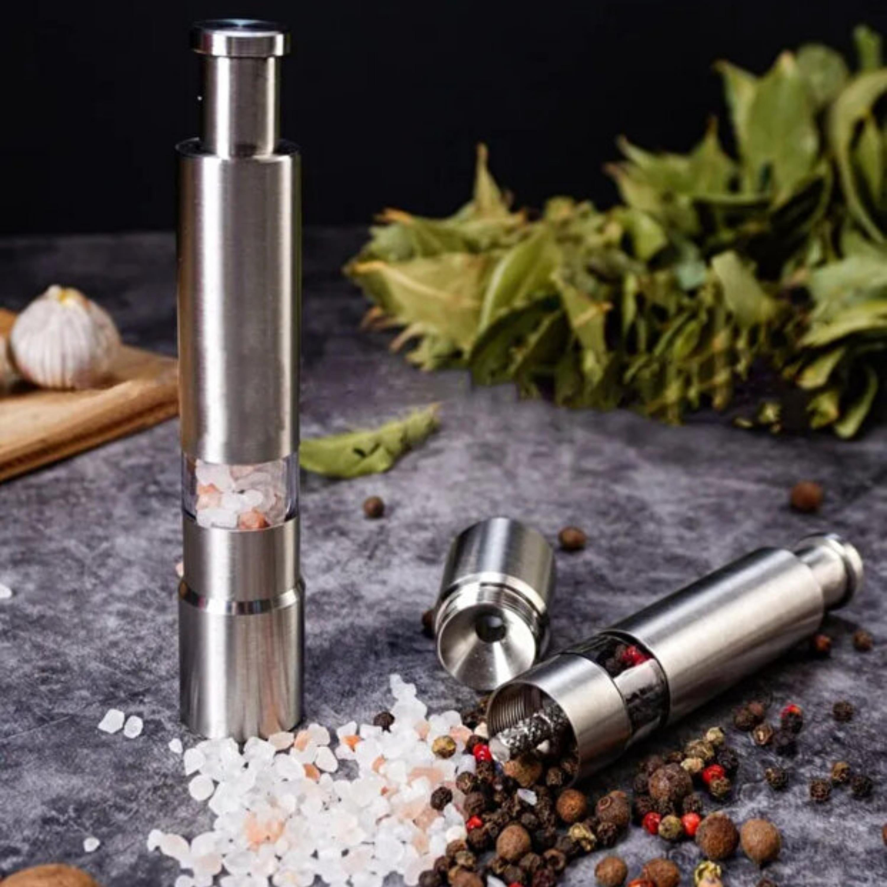 Paslanmaz Çelik Basmalı Tuz Karabiber Baharat Öğütücü Baharat Değirmeni