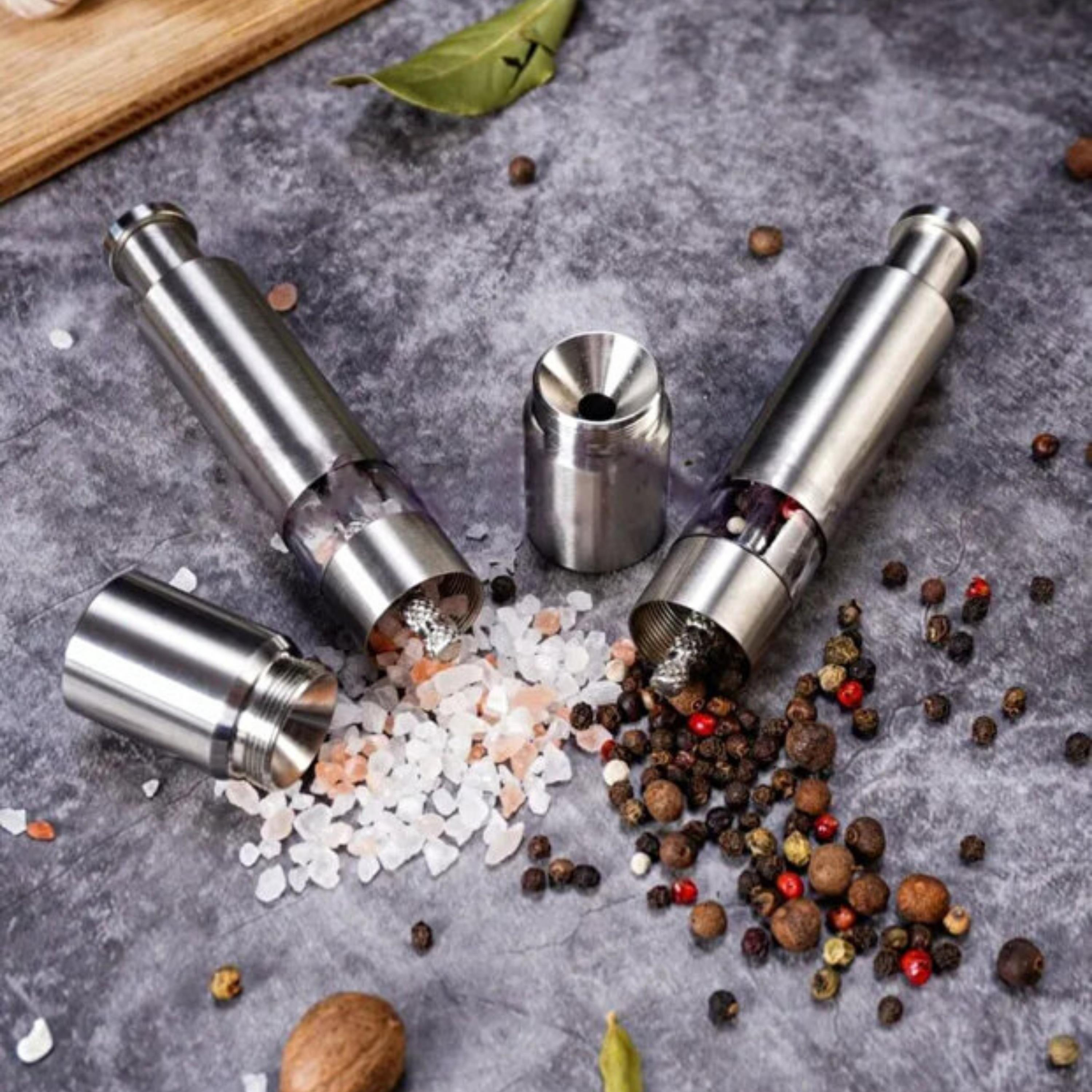 Paslanmaz Çelik Basmalı Tuz Karabiber Baharat Öğütücü Baharat Değirmeni