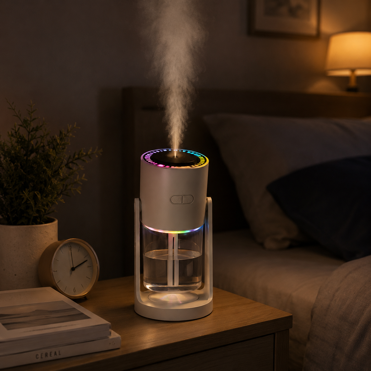 PDPG-CL32 Yıldızlı Gökyüzü Projeksiyonlu Aroma Difüzörü ve Hava Nemlendirici 280 ml Renkli LED Işıklı Ayarlanabilir Başlıklı Kablolu Buhar Makinesi