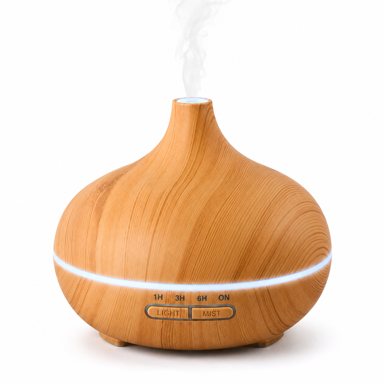 PDPG-SL400 500 ML Ultrasonik Aroma Difüzörü ve Hava Nemlendirici 7 Renk LED Işıklı Uzaktan Kumandalı Zaman Ayarlı Ahşap Görünümlü Aromaterapi Cihazı