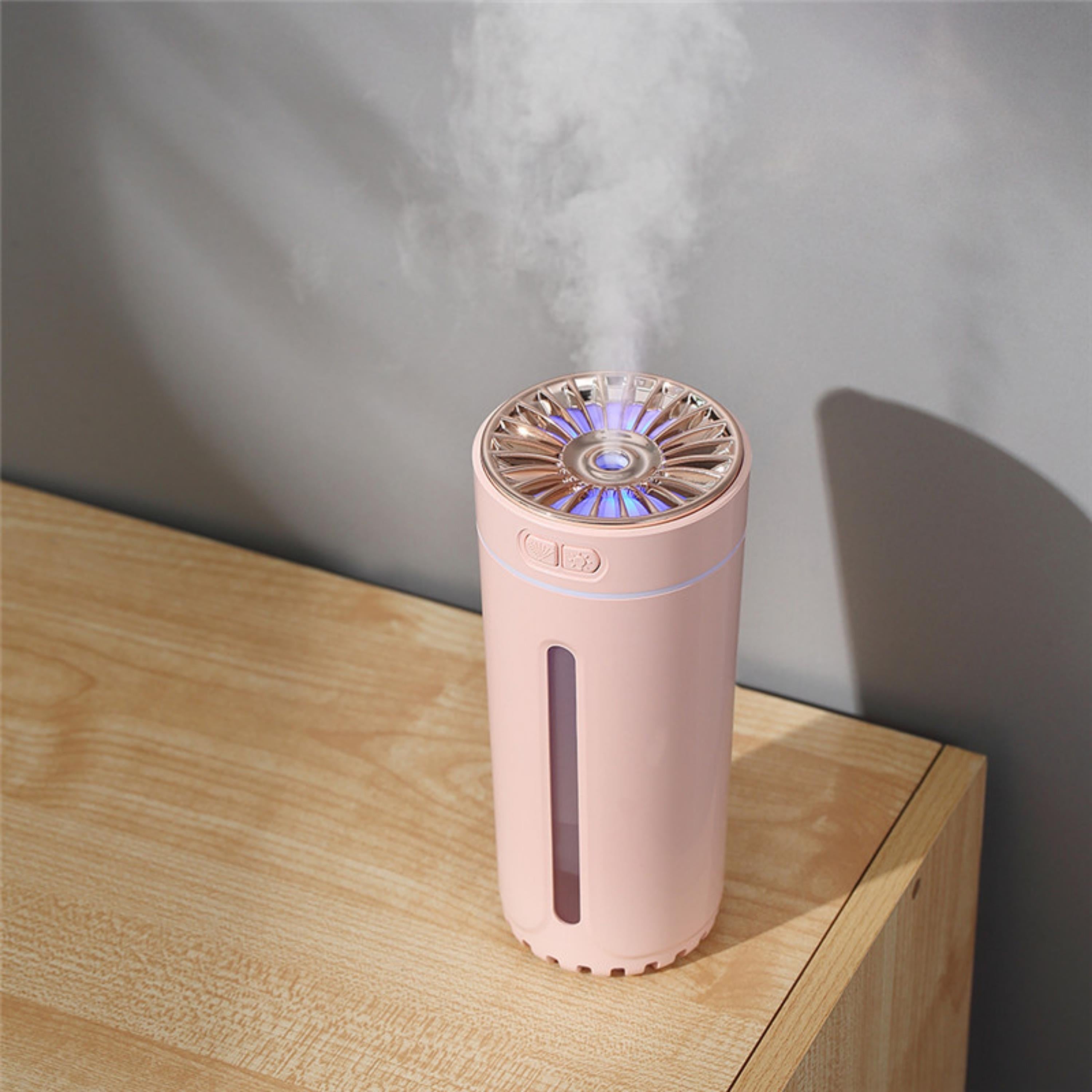 Pembe 0618 Araç Nemlendirici Usb Aroma Humidifier Rgb Işıklı Araç Masaüstü Ortam Hava Nemlendiric Aroma Difüzörü Buhar Makinesi