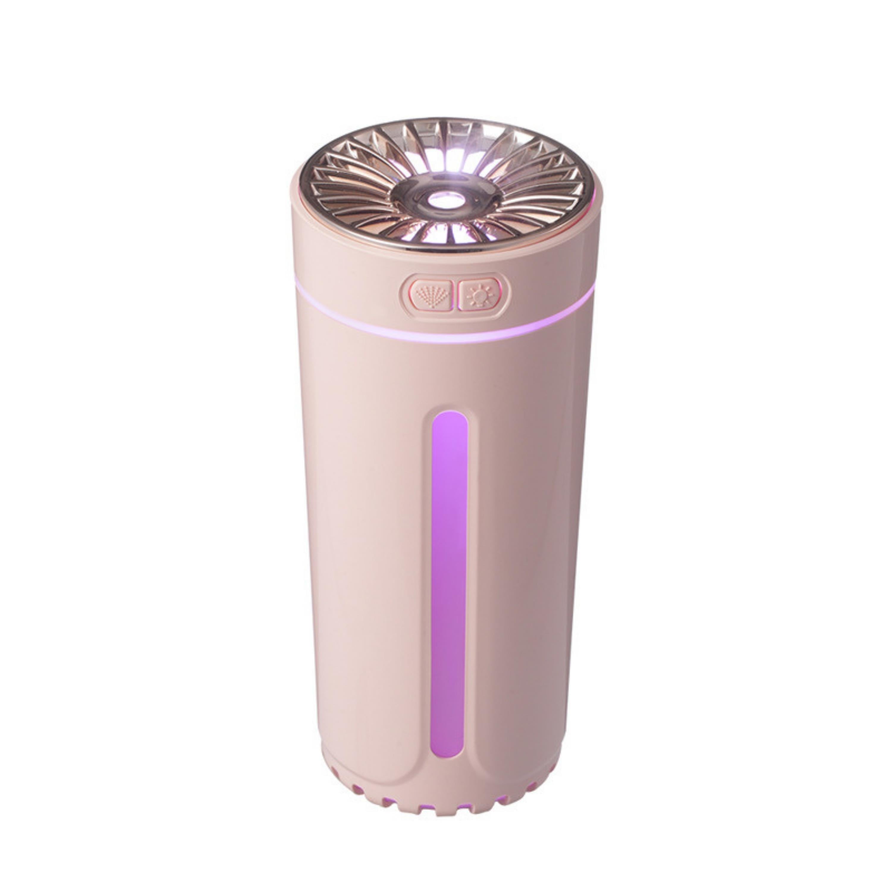 Pembe 0618 Araç Nemlendirici Usb Aroma Humidifier Rgb Işıklı Araç Masaüstü Ortam Hava Nemlendiric Aroma Difüzörü Buhar Makinesi