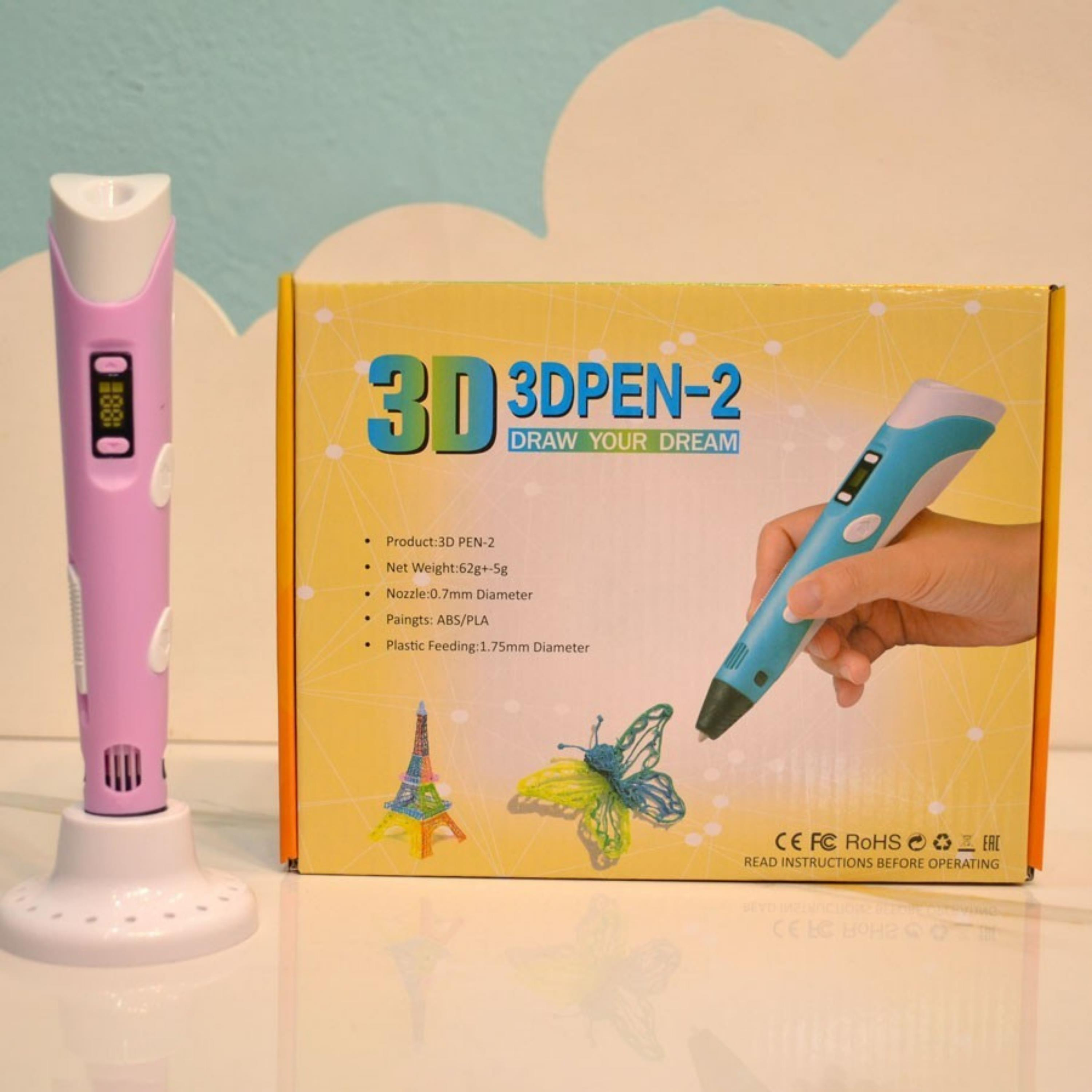 Pembe 3D Kalem Dijital Ekranlı Pen Printer