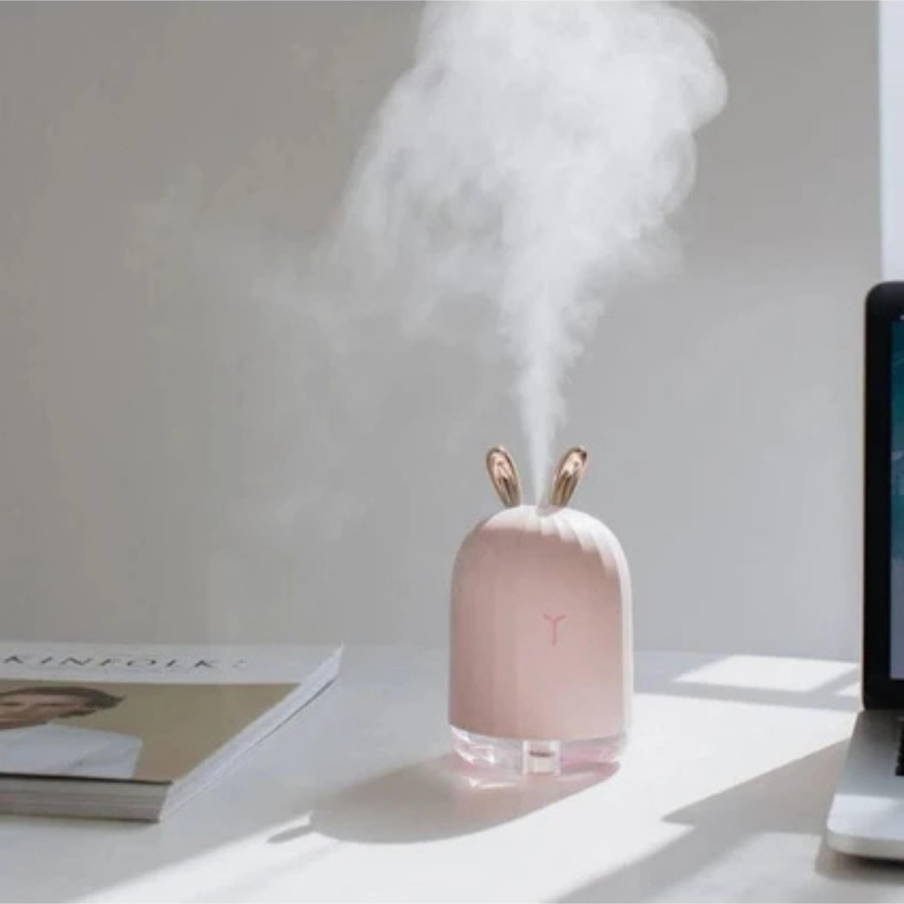 Pembe TSV Geyik Tasarımlı Lovely Humidifier Aroma Buhar Makinesi 7 Led Işıklı Hava Nemlendirici 