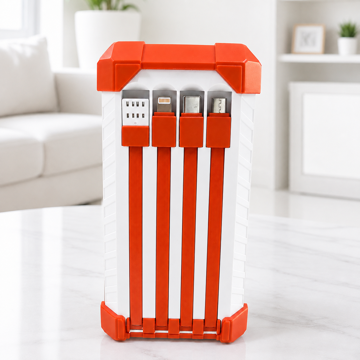 PG-PW860 60000 mAh Powerbank 22.5W Hızlı Şarj 4 Entegre Kablolu LED Dijital Göstergeli 4 USB Çıkışlı Taşınabilir Güç Bankası