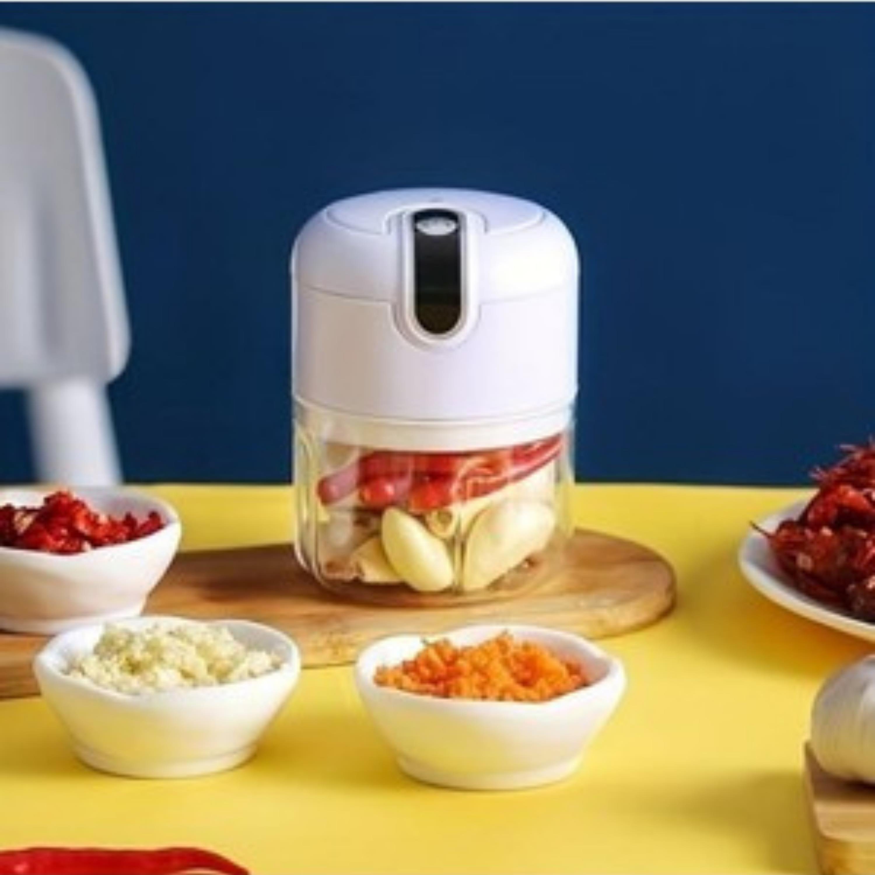 Pratik Mini El Rondosu Kablosuz Şarjlı Mini Blender Çelik 3 Bıçaklı Mutfak Robotu 