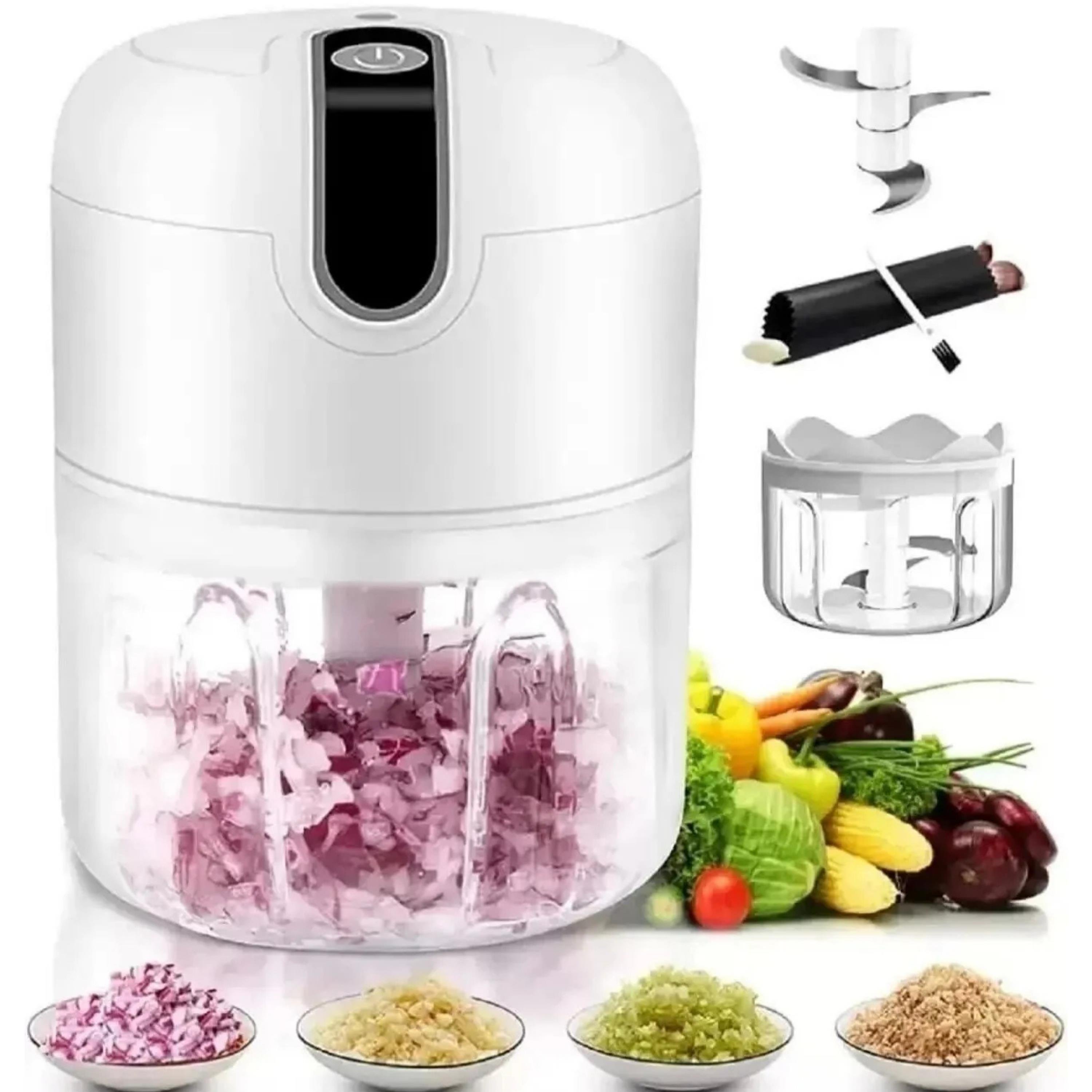 Pratik Mini El Rondosu Kablosuz Şarjlı Mini Blender Çelik 3 Bıçaklı Mutfak Robotu 