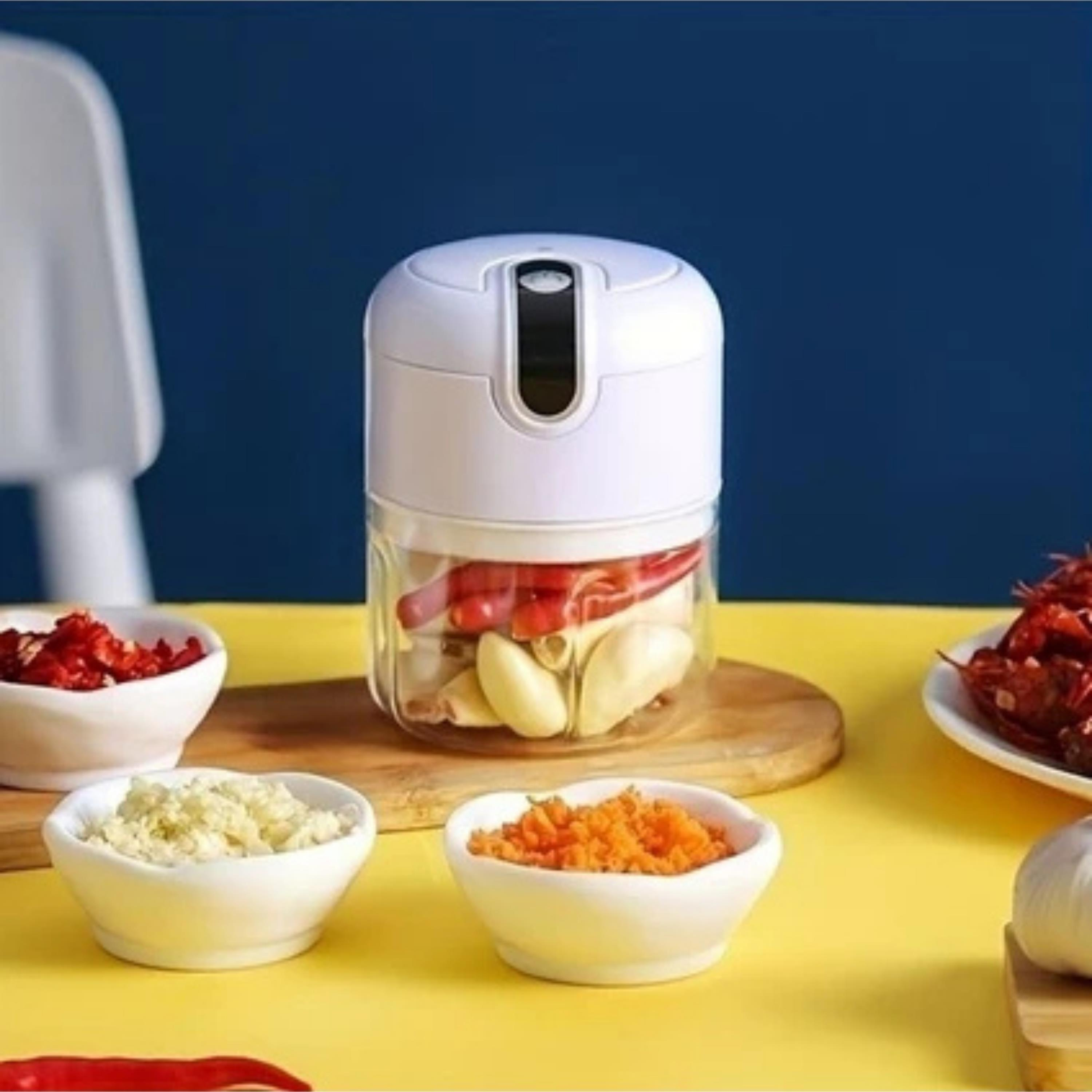 Pratik Mini El Rondosu Kablosuz Şarjlı Mini Blender Çelik 3 Bıçaklı Mutfak Robotu 