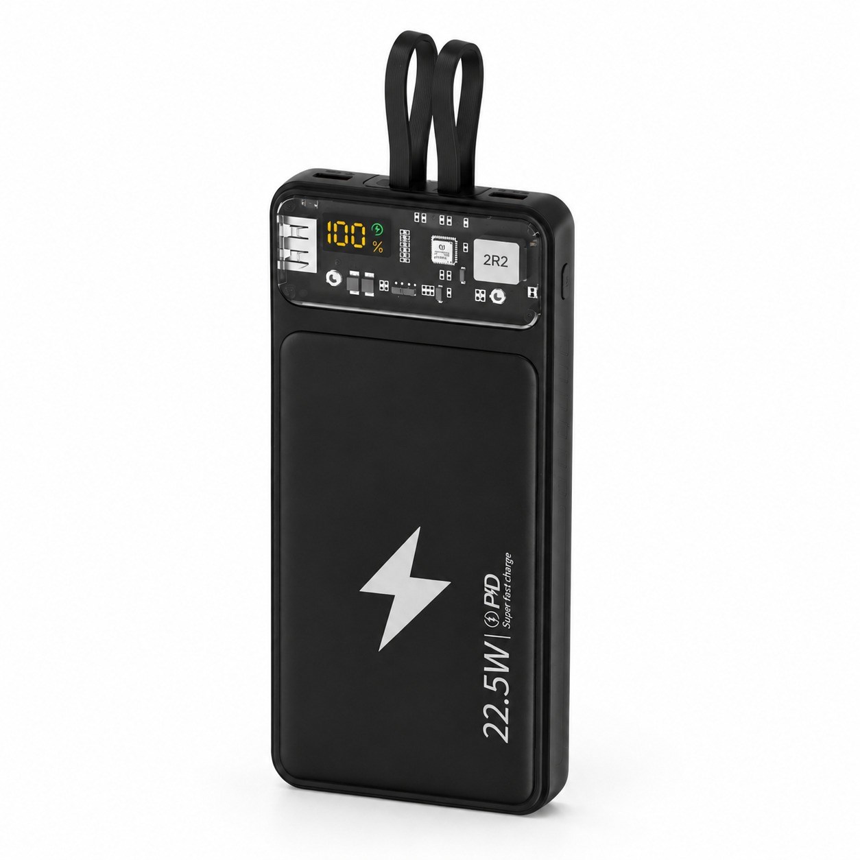 PW210 10.000 mAh Powerbank 22.5W PD Hızlı Şarj Dahili Çoklu Kablolu LED Dijital Ekranlı Taşınabilir Şarj Cihazı Magsafe Powerbank