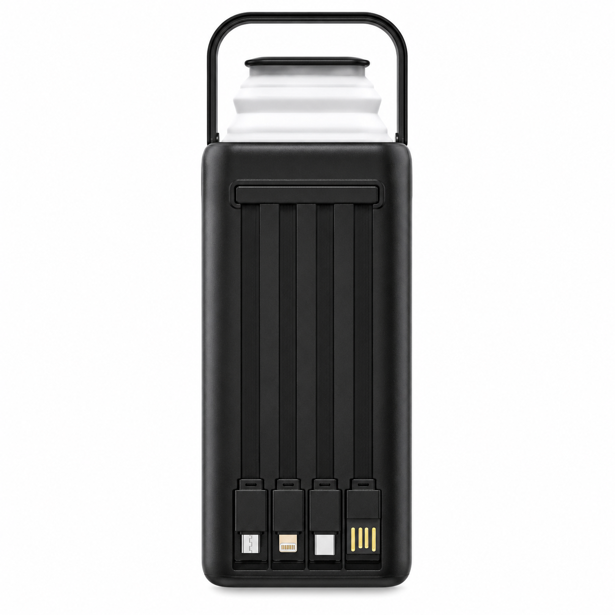 PW450 50000 mAh Yüksek Kapasiteli Powerbank 22.5W Hızlı Şarj Dijital Ekranlı LED Fenerli Dahili 4 Kablolu Çoklu Çıkışlı Taşınabilir Güç Kaynağı