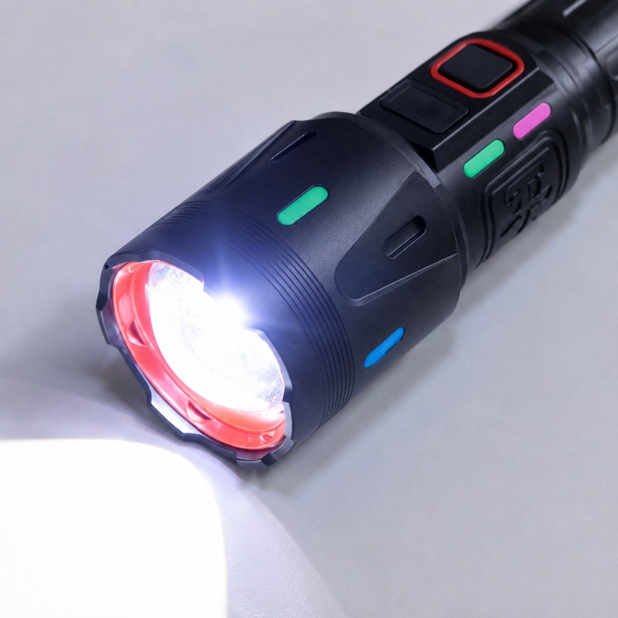 RT-063 B Şarjlı LED El Feneri 6000 Lümen 60W Güçlü Aydınlatma 3 Işık Modlu Pilli Kullanımlı Taşıma Askılı Kamp ve Acil Durum Feneri