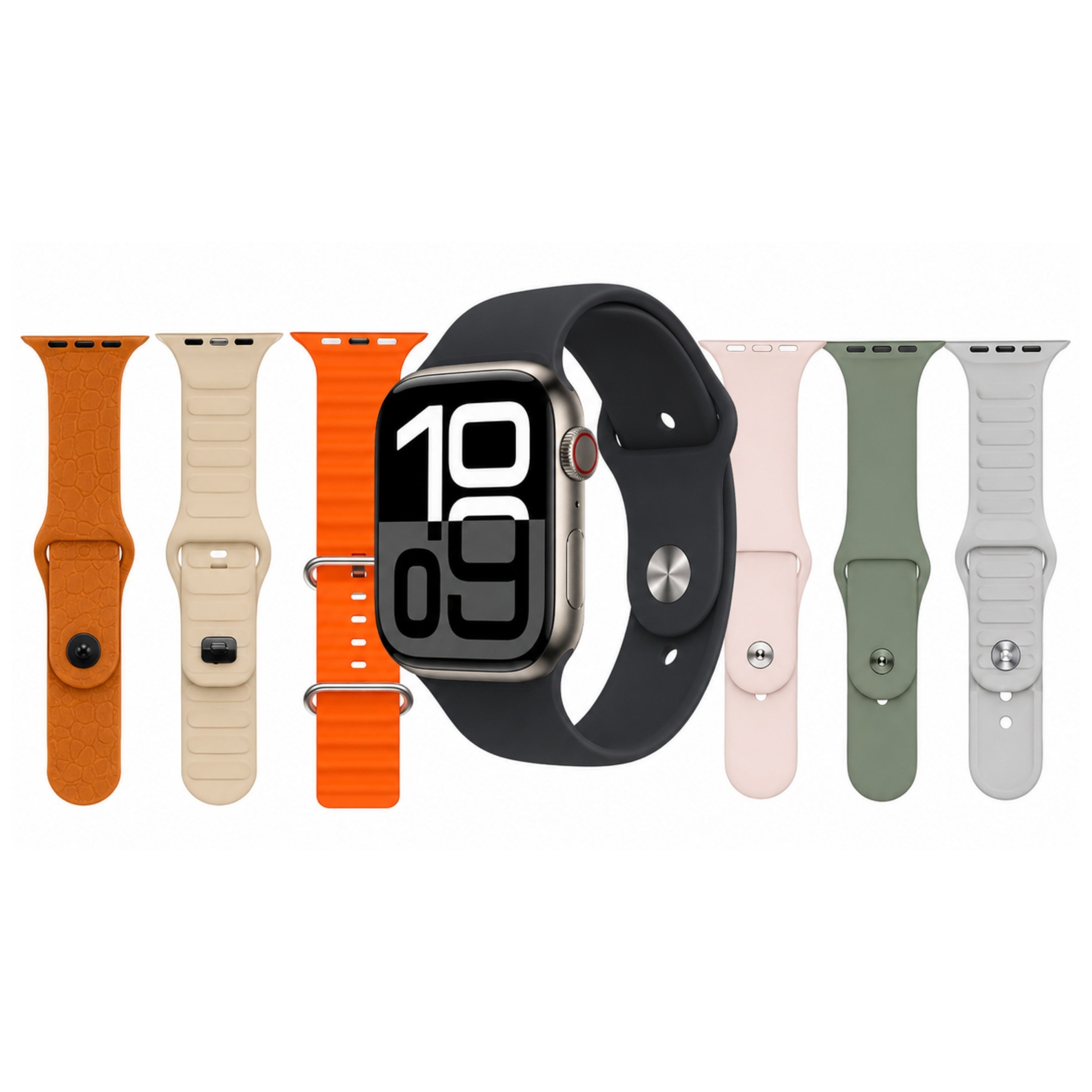 S1000 Pro Akıllı Saat 7 Kordonlu Bluetooth Arama Tam Dokunmatik Büyük Ekran Nabız Uyku Takipli Manyetik Şarjlı Akıllı Saat Seti