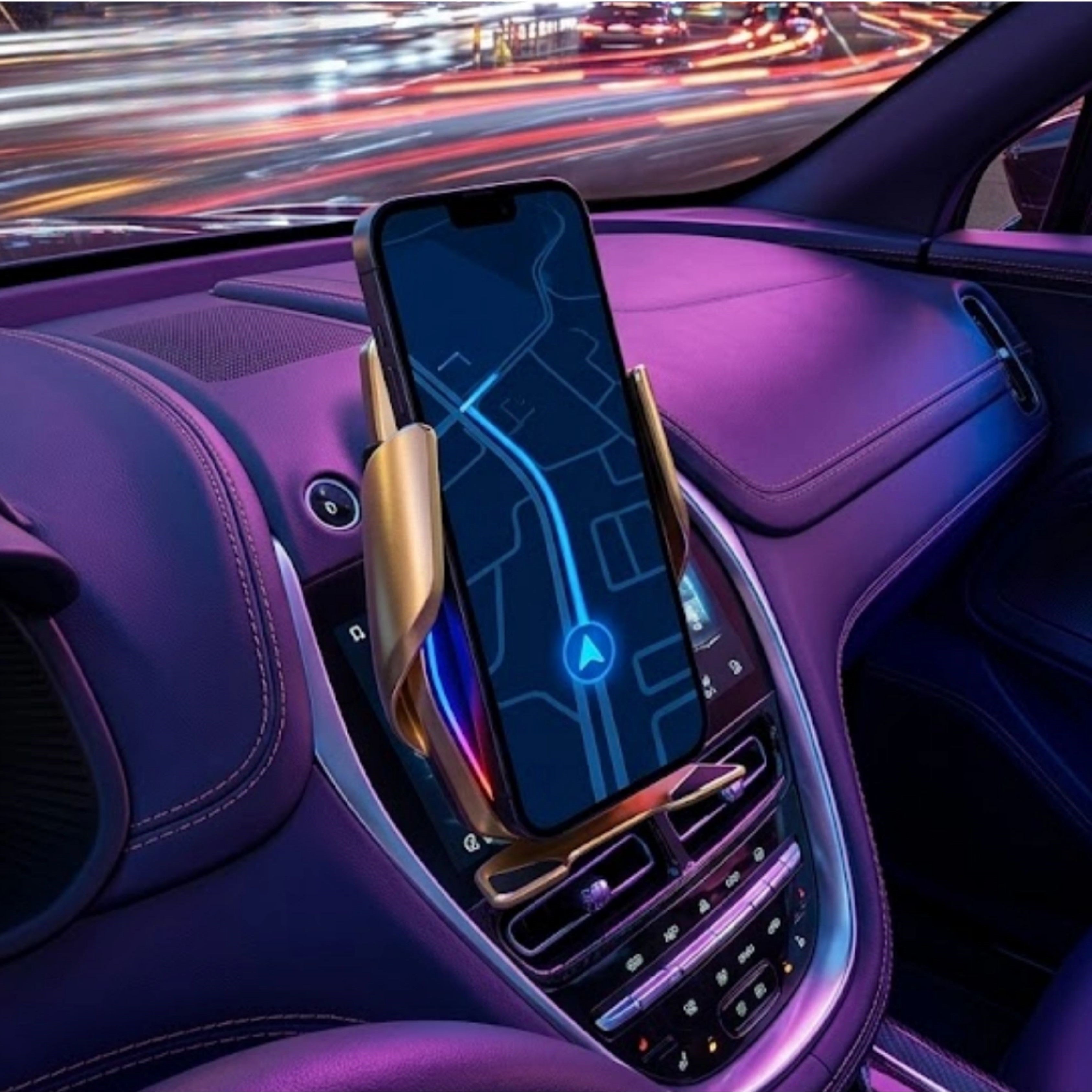 S7 Akıllı Sensörlü Araç İçi Telefon Tutucu Qİ Wireless Şarj Özellikli Otomatik Açılır Kapanır Kollu Telefon Standı Hızlı Şarj Destekli Iphone Android Uyumlu