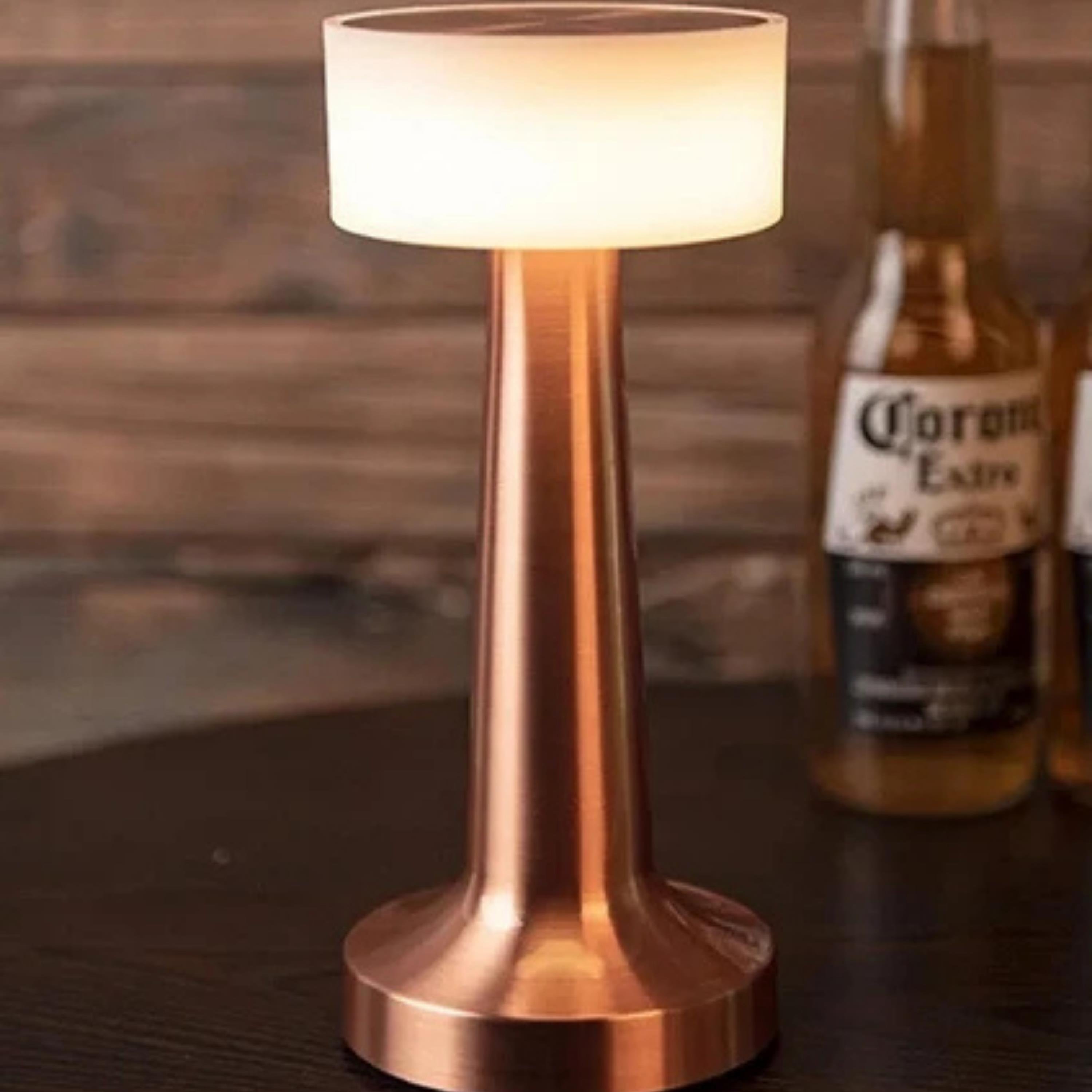 Şarjlı Dokunmatik Masa Lambası Dekoratif Abajur Led 3 Renk Modlu Gece Lambası