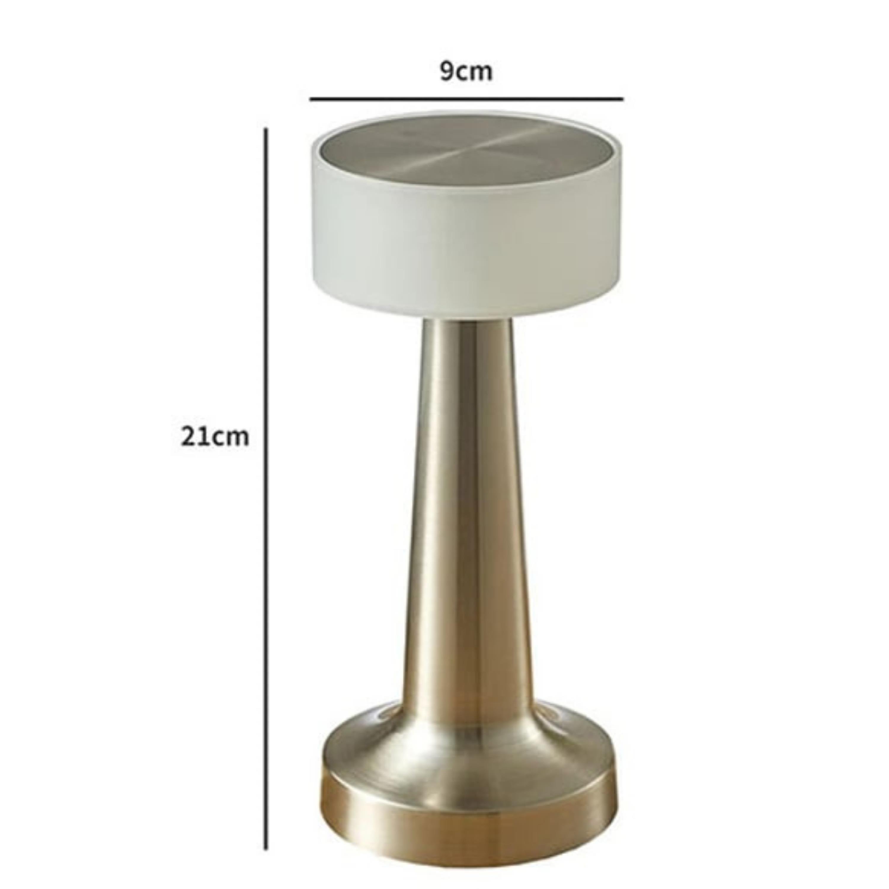 Şarjlı Dokunmatik Masa Lambası Dekoratif Abajur Led 3 Renk Modlu Gece Lambası