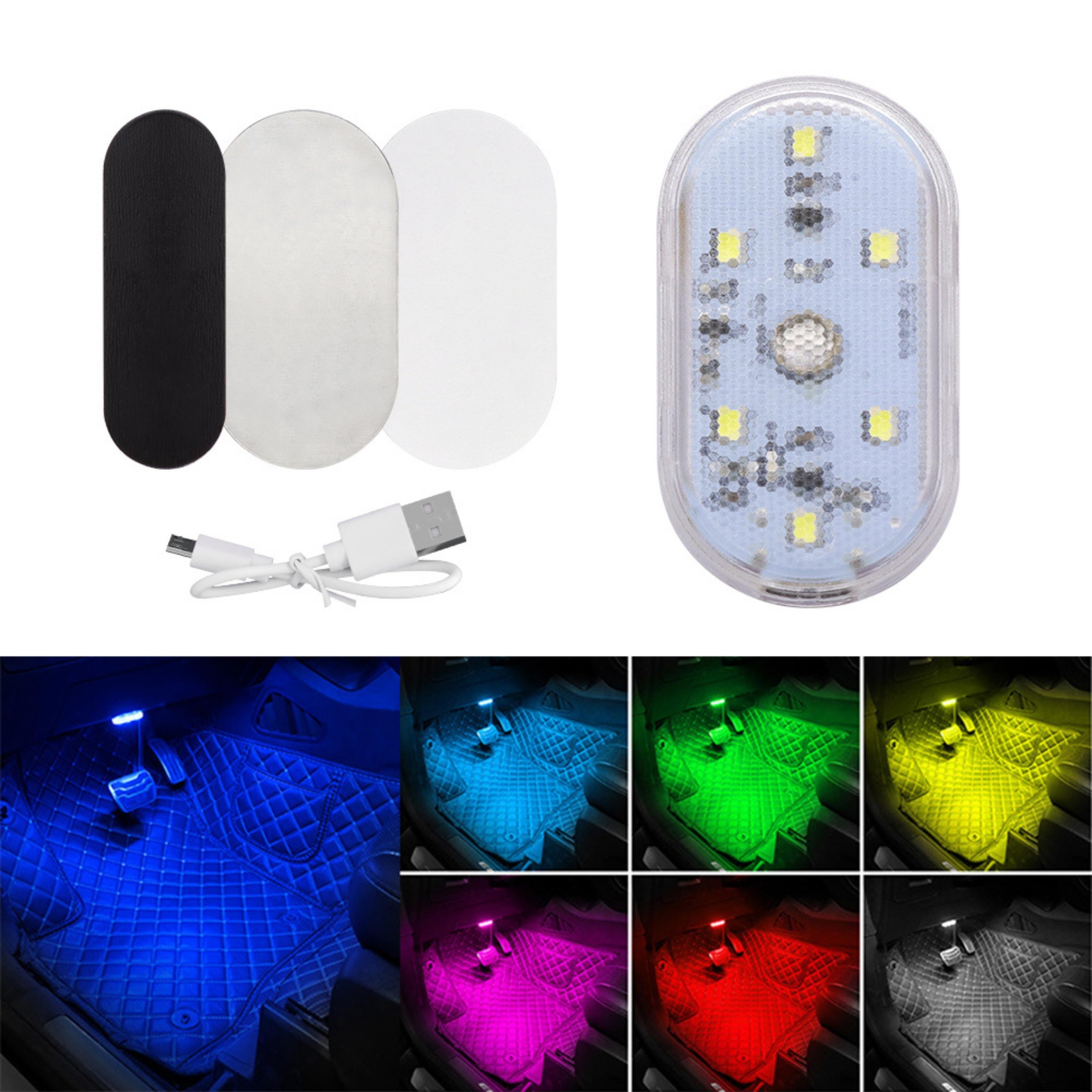 Şeffaf Mini Rgb Led Işık Araba Tavan Lambası Sensörlü Dokunmatik Şarj Edilebilir Araba Dekorasyon İçin Okuma Ledi Ortam Işığı
