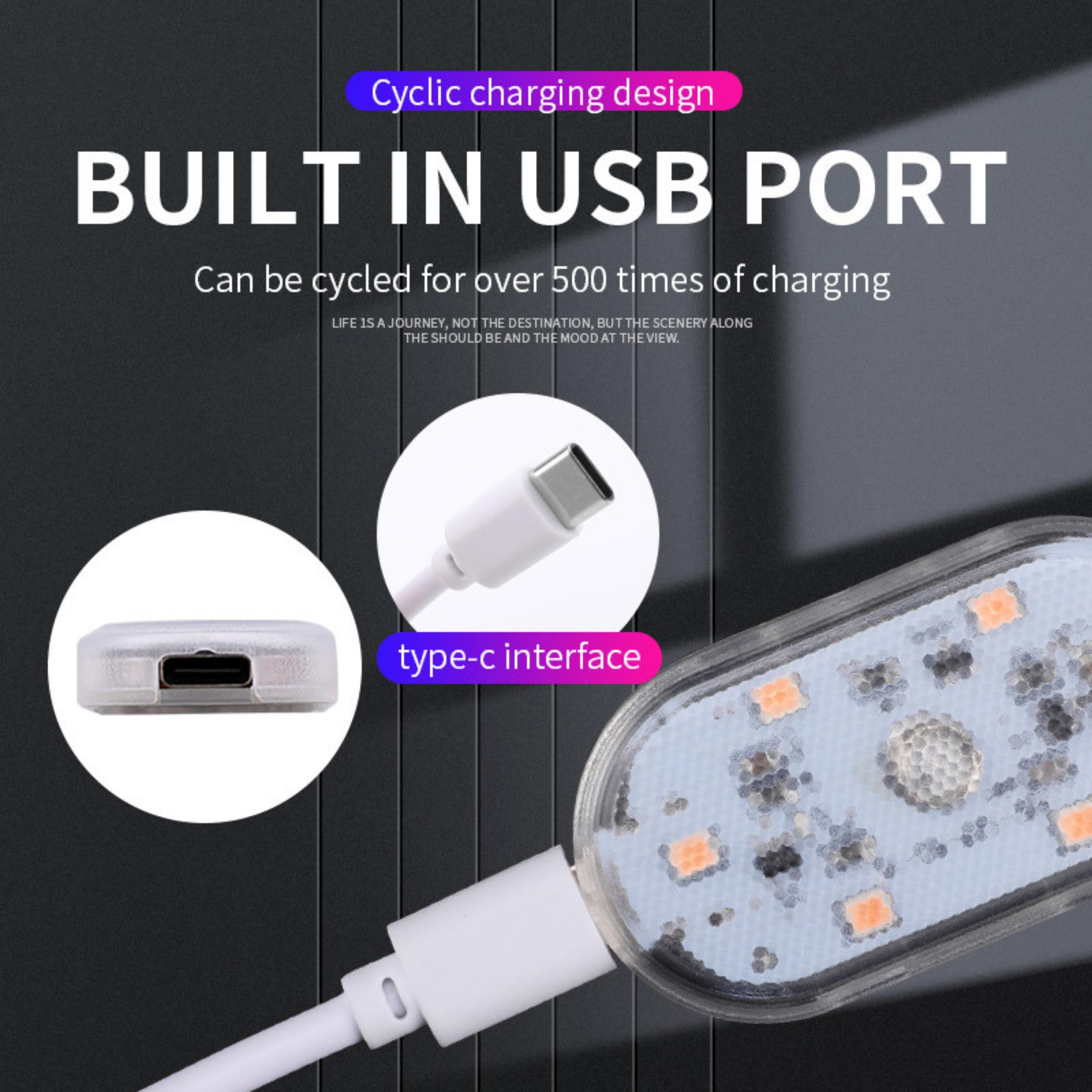 Şeffaf Mini Rgb Led Işık Araba Tavan Lambası Sensörlü Dokunmatik Şarj Edilebilir Araba Dekorasyon İçin Okuma Ledi Ortam Işığı