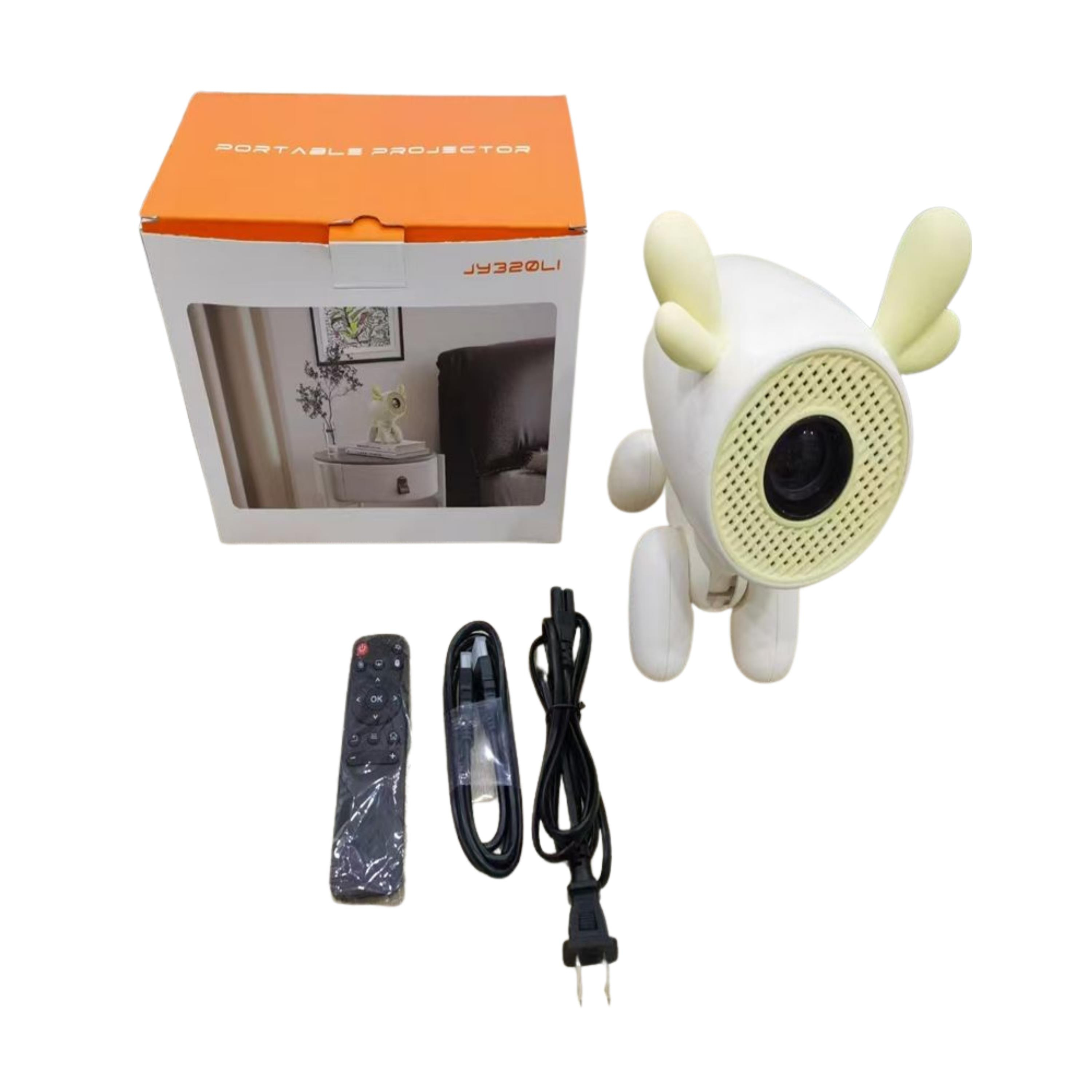 Sevimli Köpek Tasarımlı Mini Akıllı Projektör Android 13 Bluetooth 5.0 Dahili Hoparlör 720P HD 4K Destek Taşınabilir Ev Sinema Projeksiyon Cihazı 